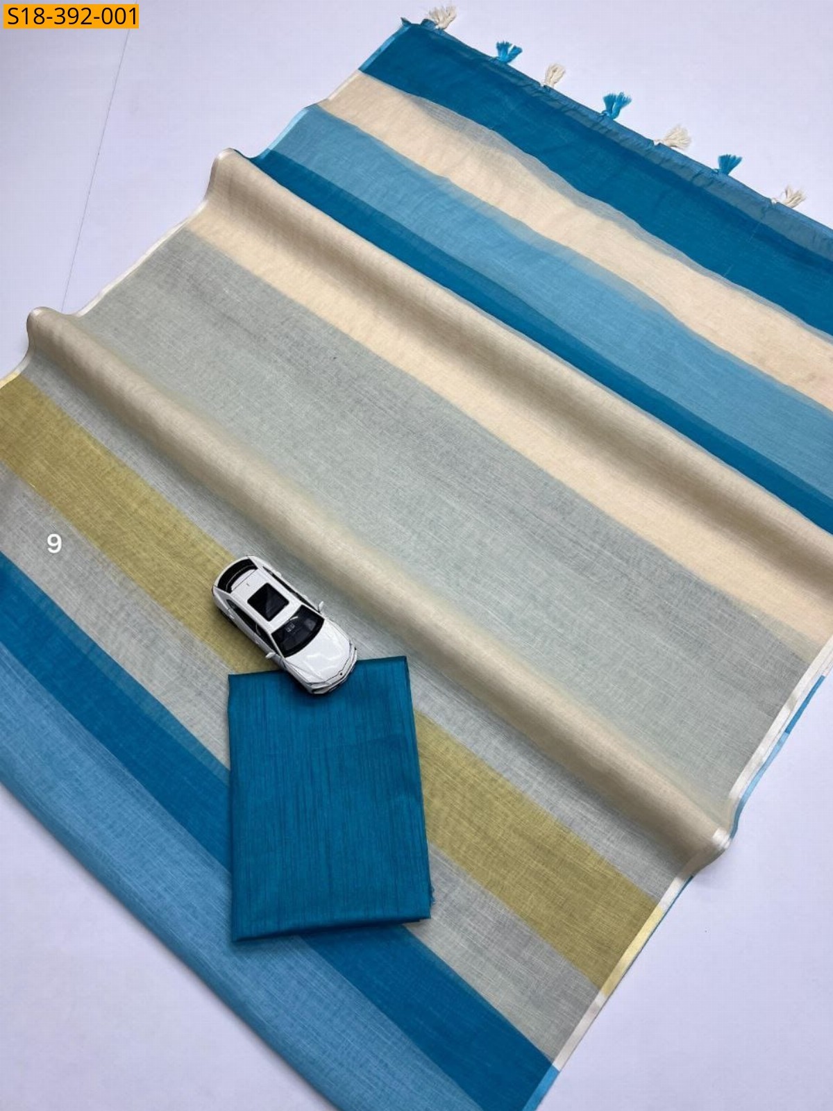 Multi Color Fancy Linen Printed Sarees