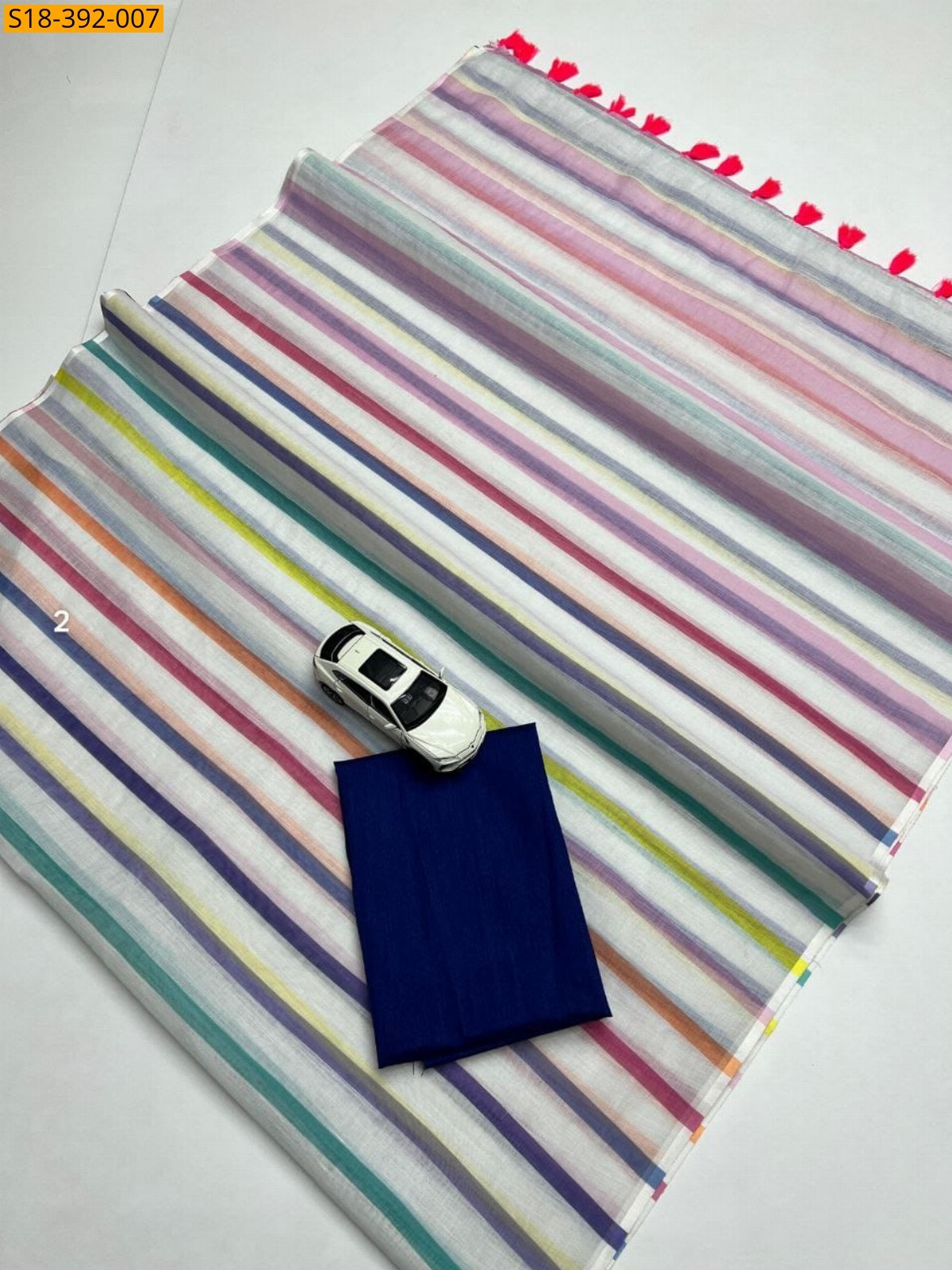 Multi Color Fancy Linen Printed Sarees