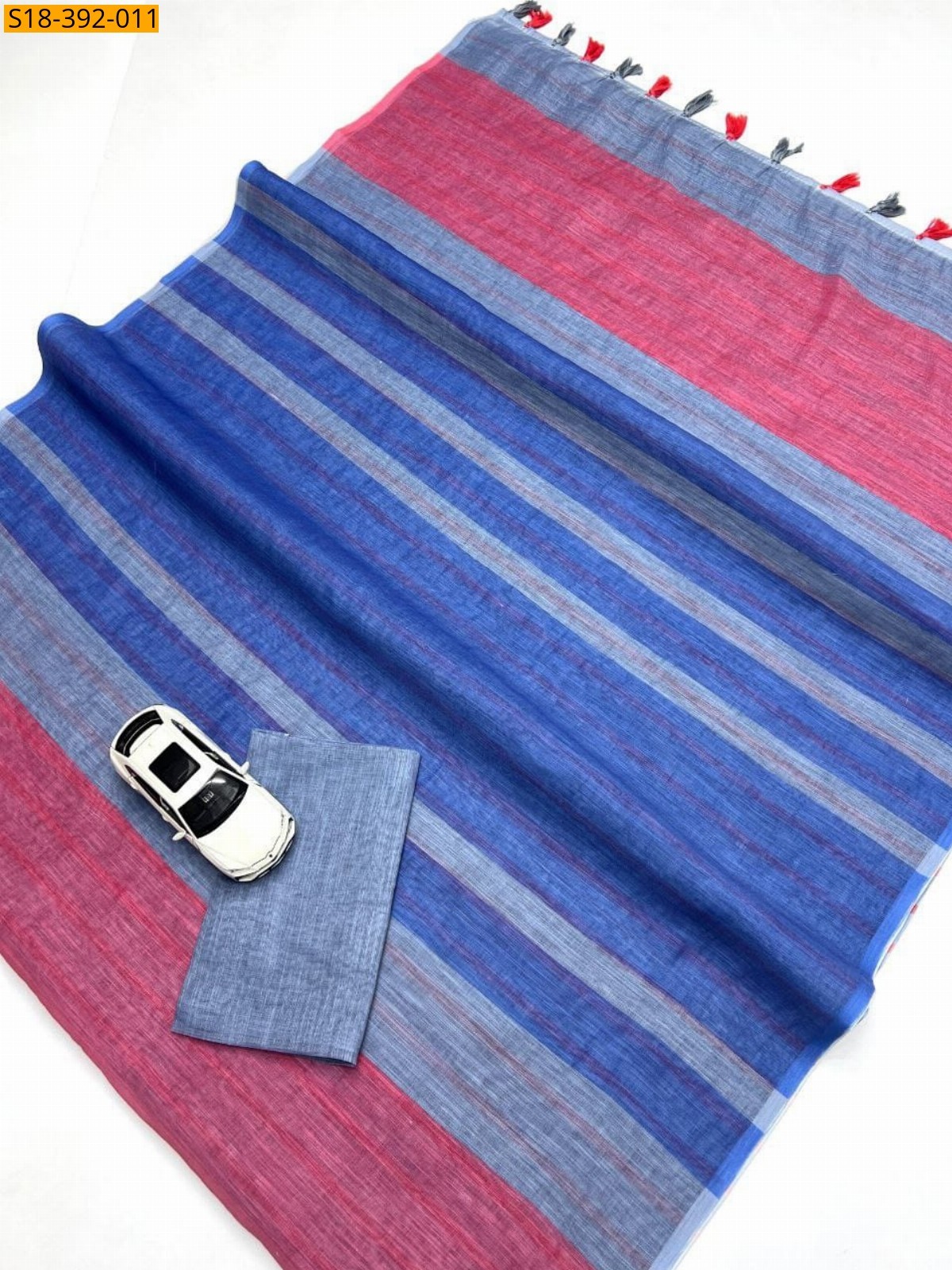 Multi Color Fancy Linen Printed Sarees