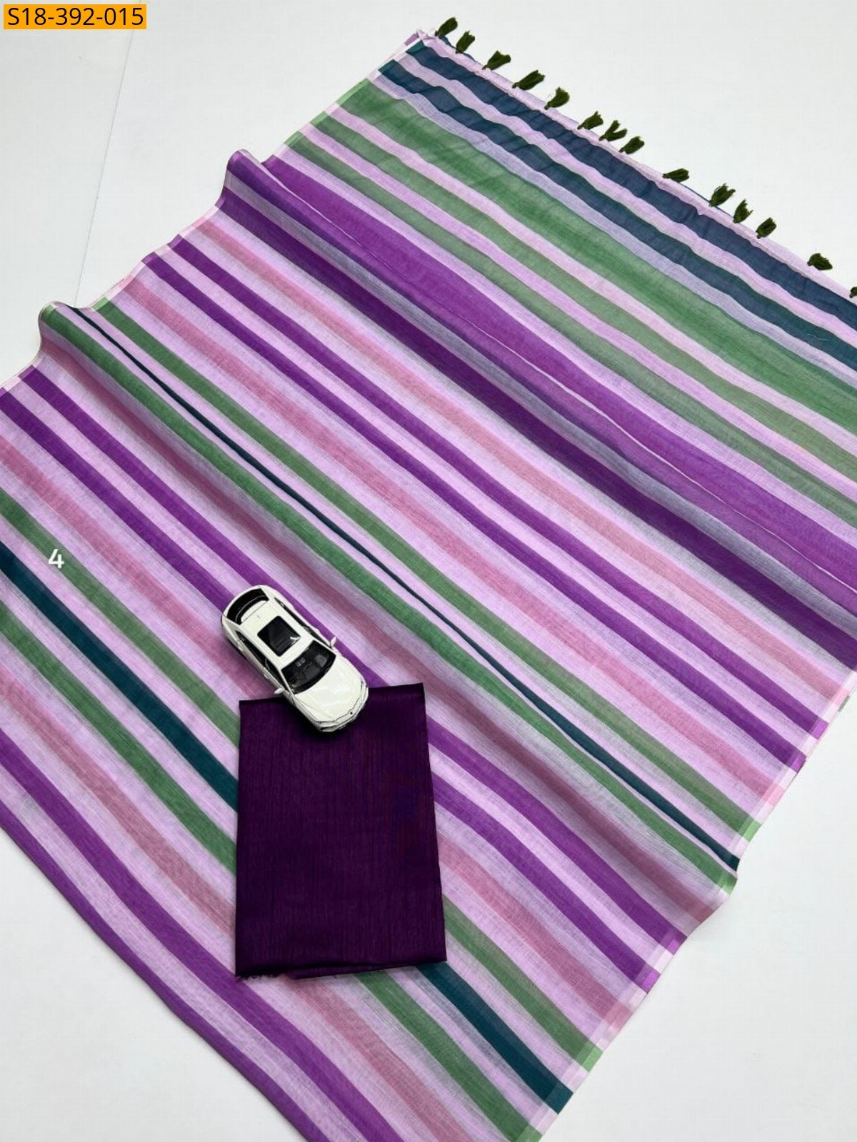 Multi Color Fancy Linen Printed Sarees