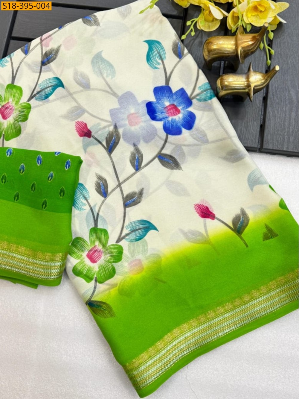 Fancy Georgette Silk Saree