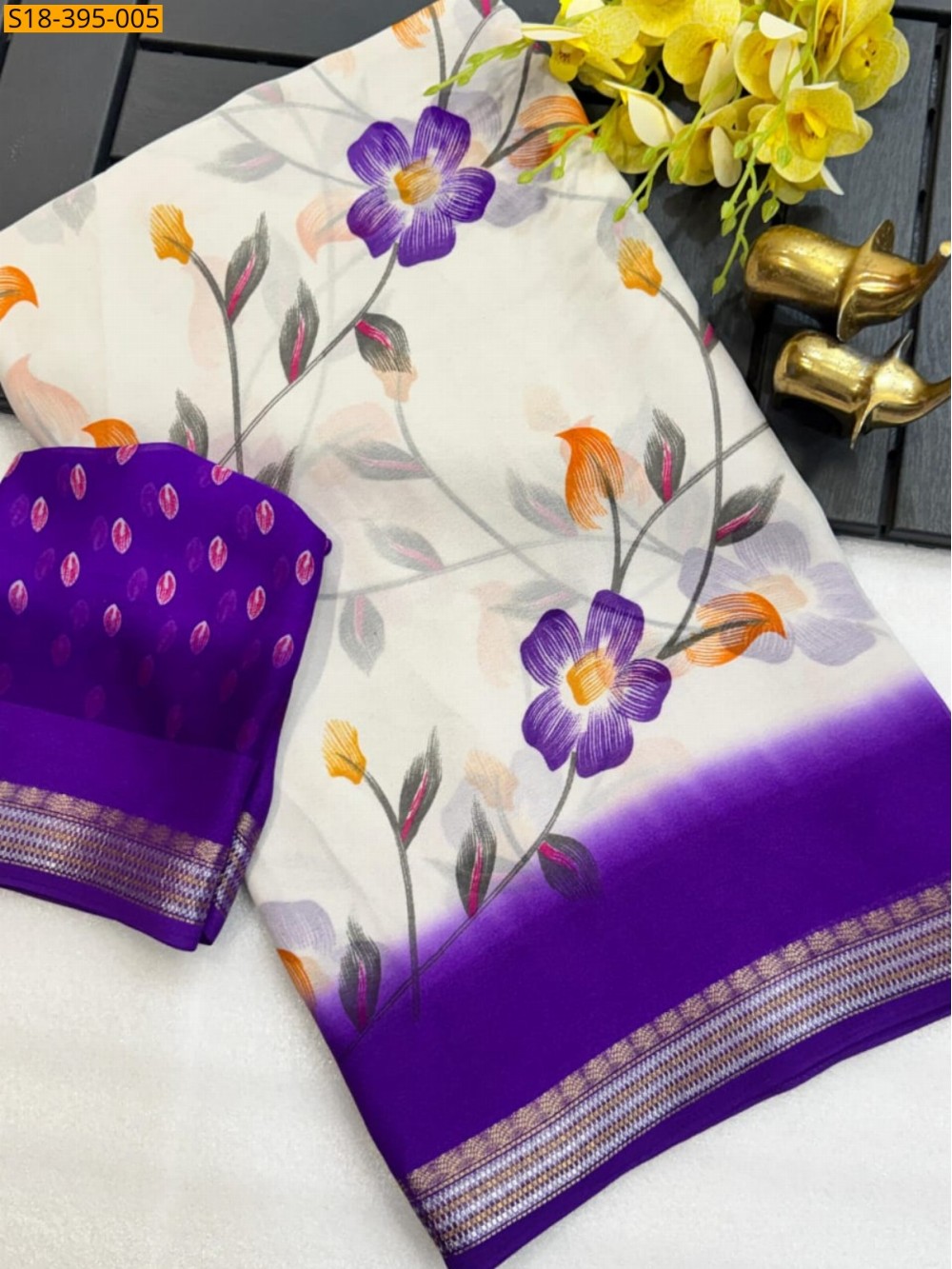 Fancy Georgette Silk Saree