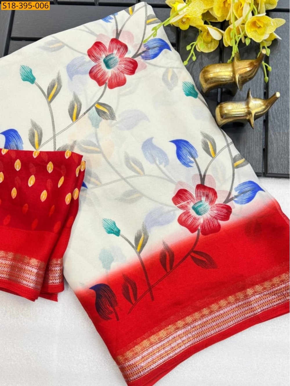 Fancy Georgette Silk Saree