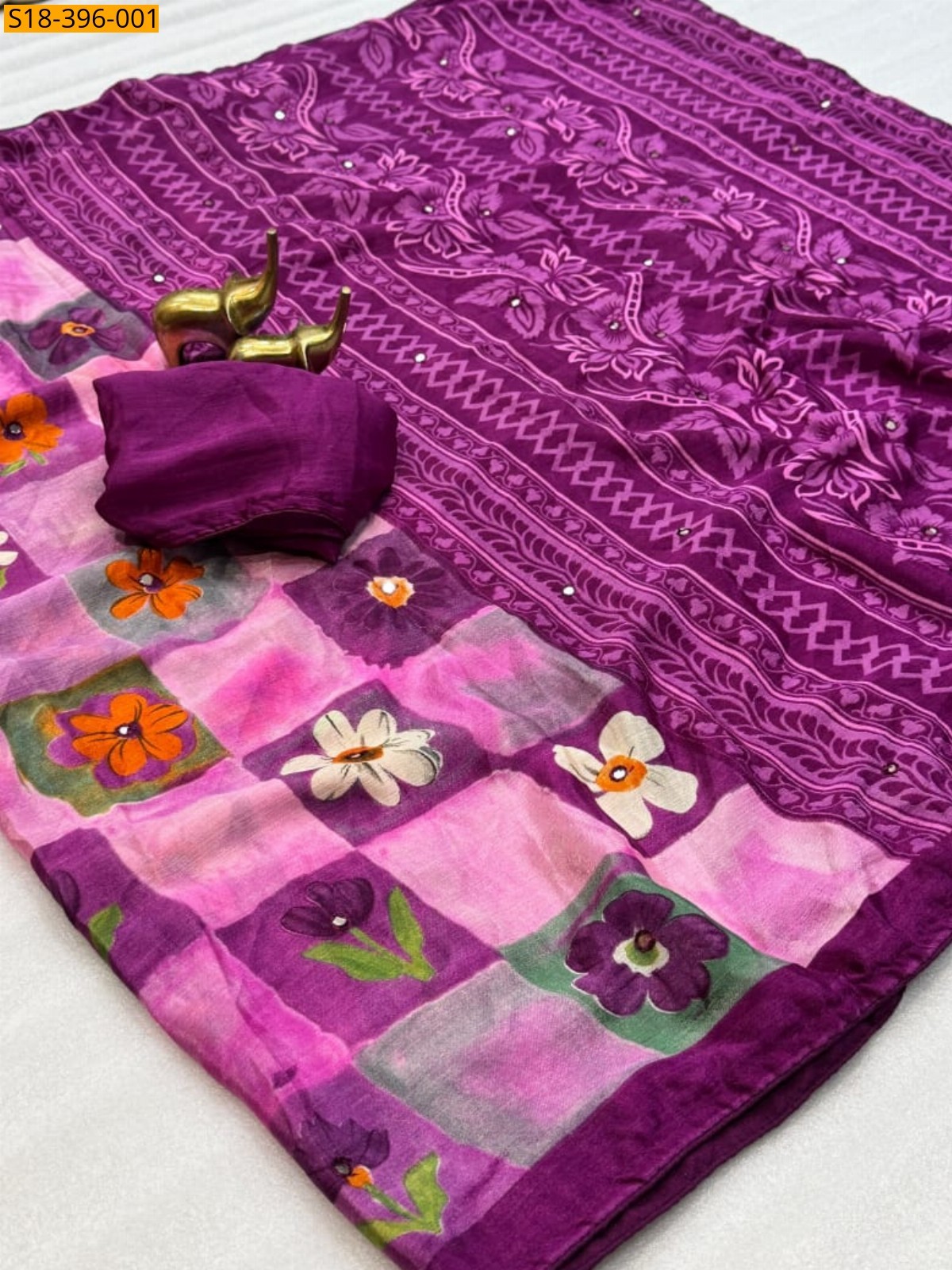 Pink Fancy Chiffon Saree