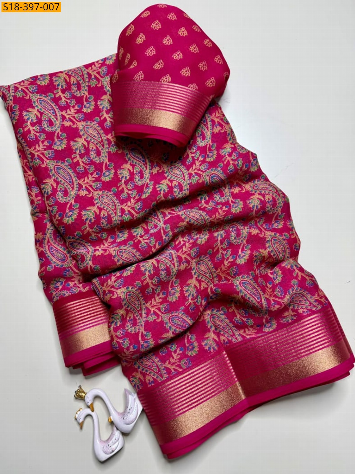 Pink Fancy Soft Marshmallow Saree