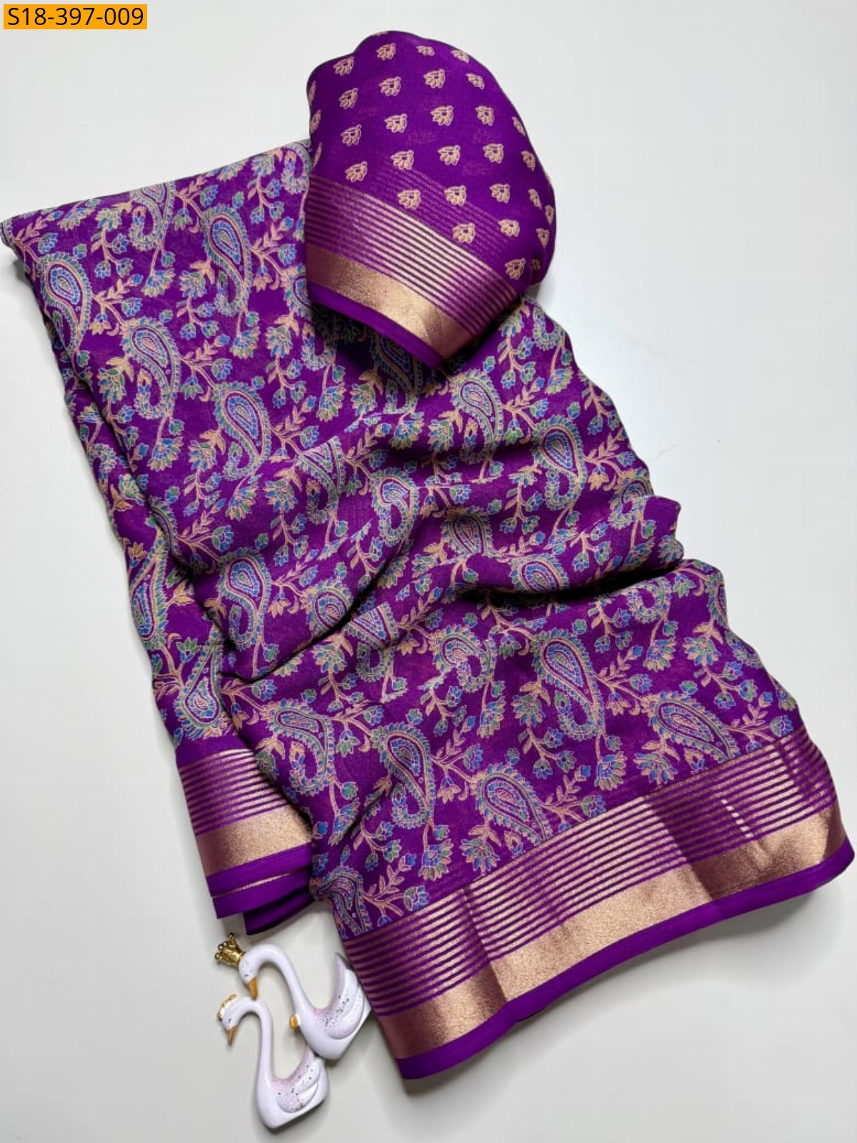 Violet Fancy Soft Marshmallow Saree