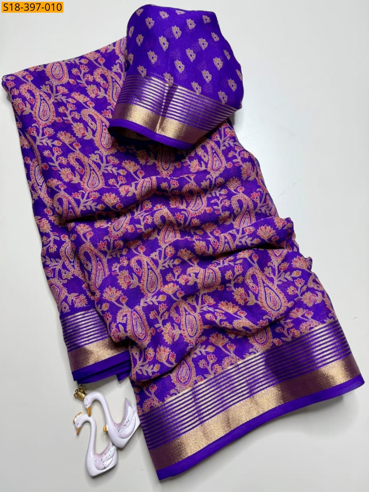 Violet Fancy Soft Marshmallow Saree