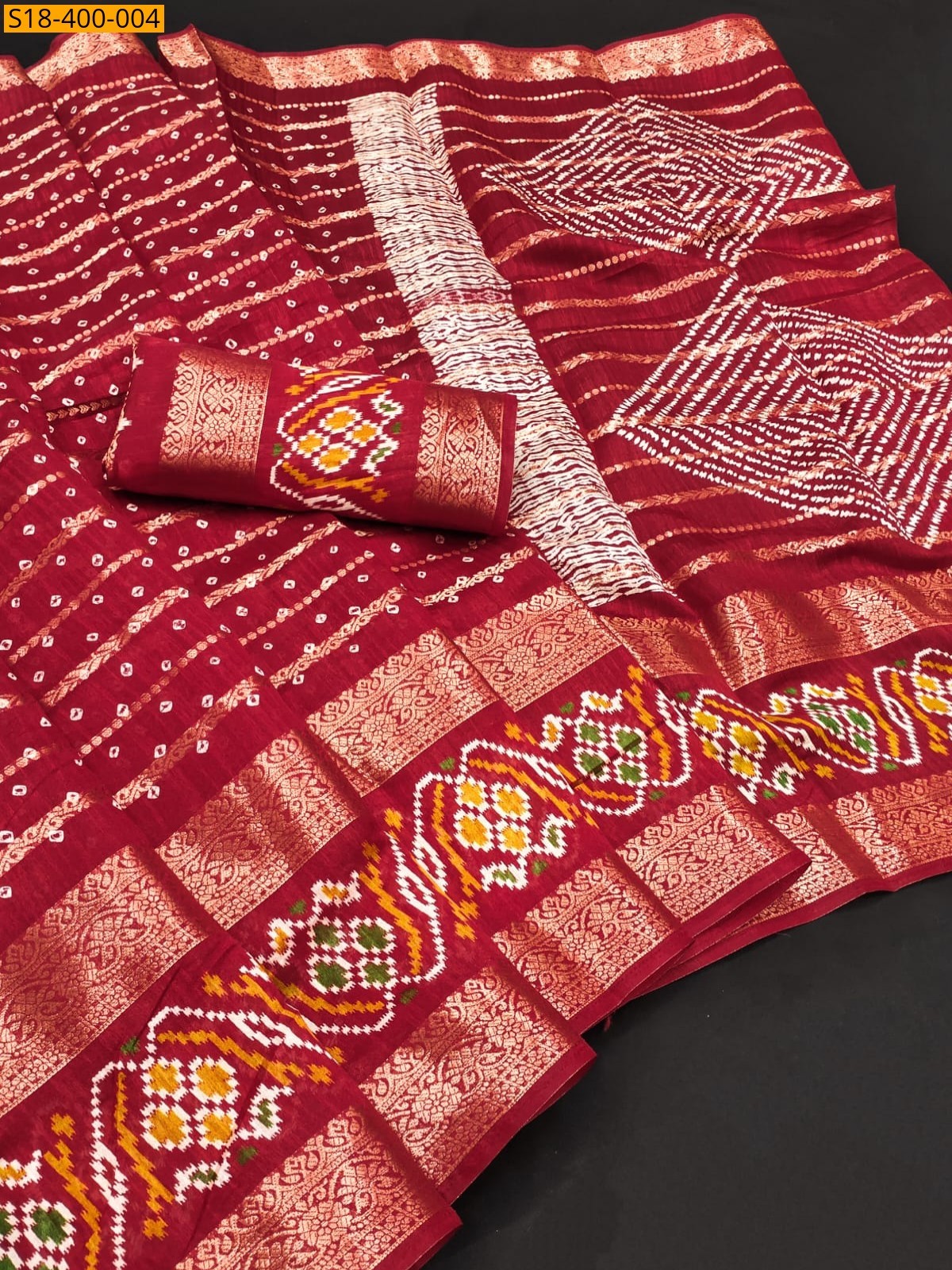 Red Fancy Dola Charvi Cotton Saree