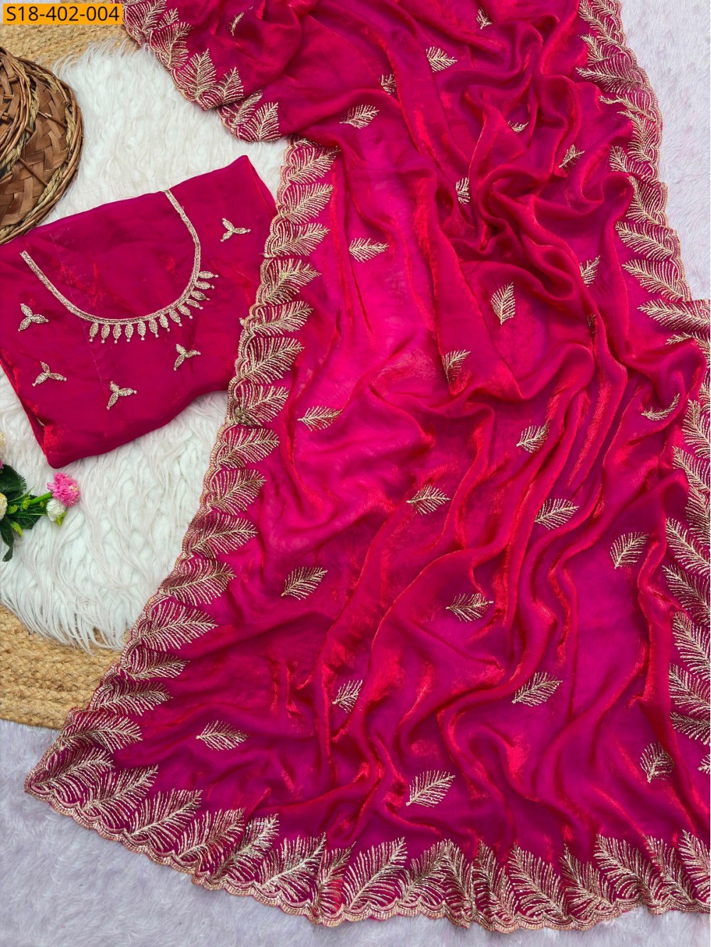 Fancy Fendy Satin Saree