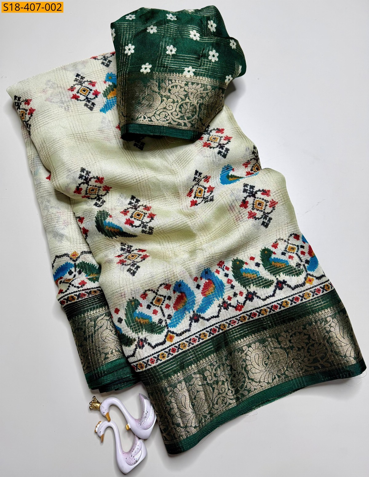 Cream Fancy Marshmellow Saree