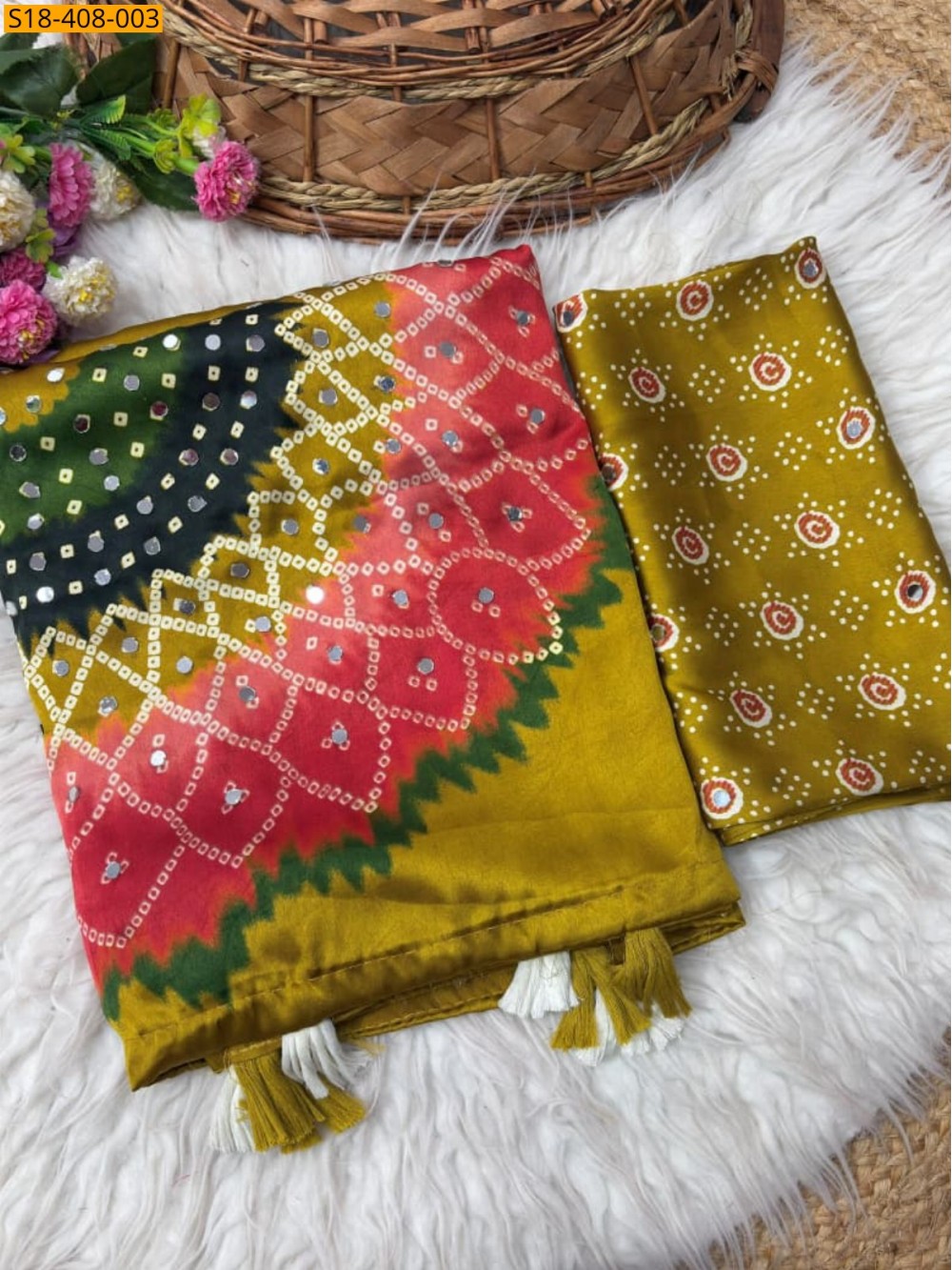 Fancy Japan Satin Saree
