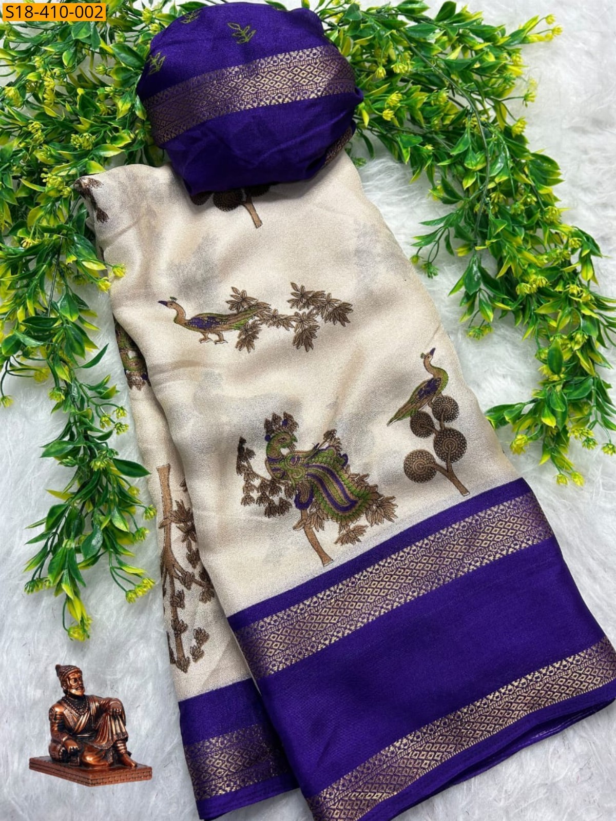 Cream Fancy Marshmellow Saree