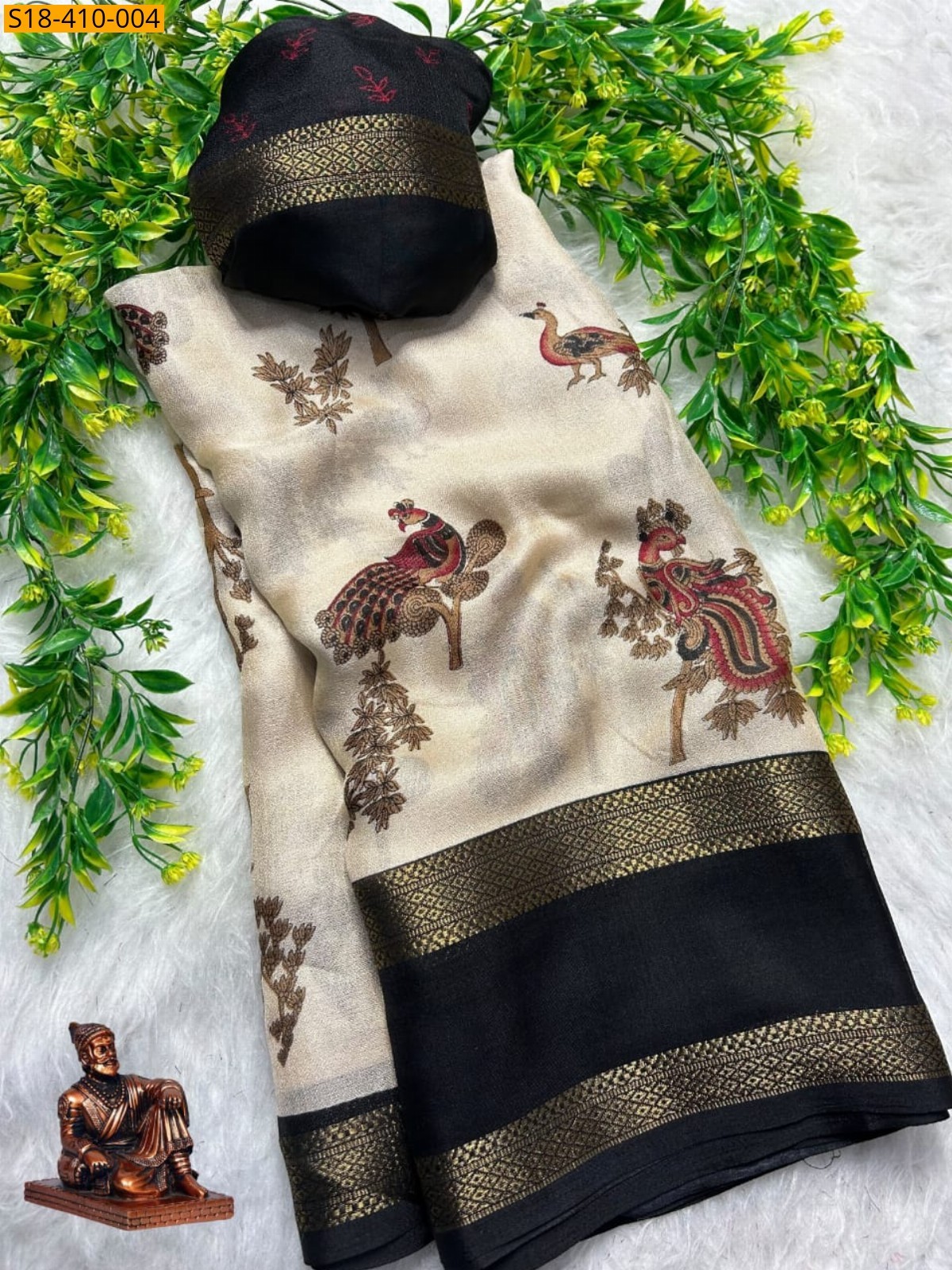 Cream Fancy Marshmellow Saree