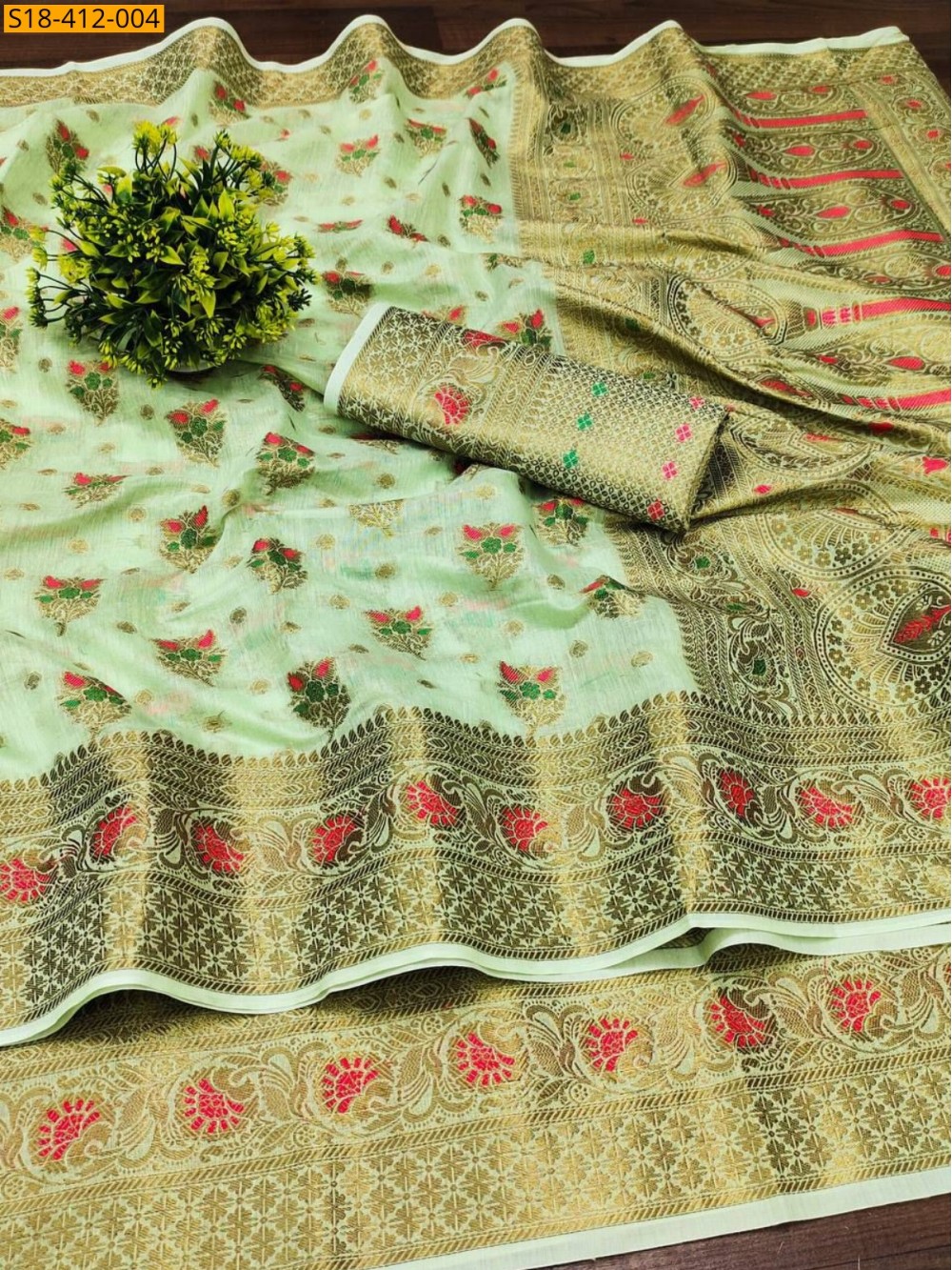 Fancy Soft Muga Cotton Saree