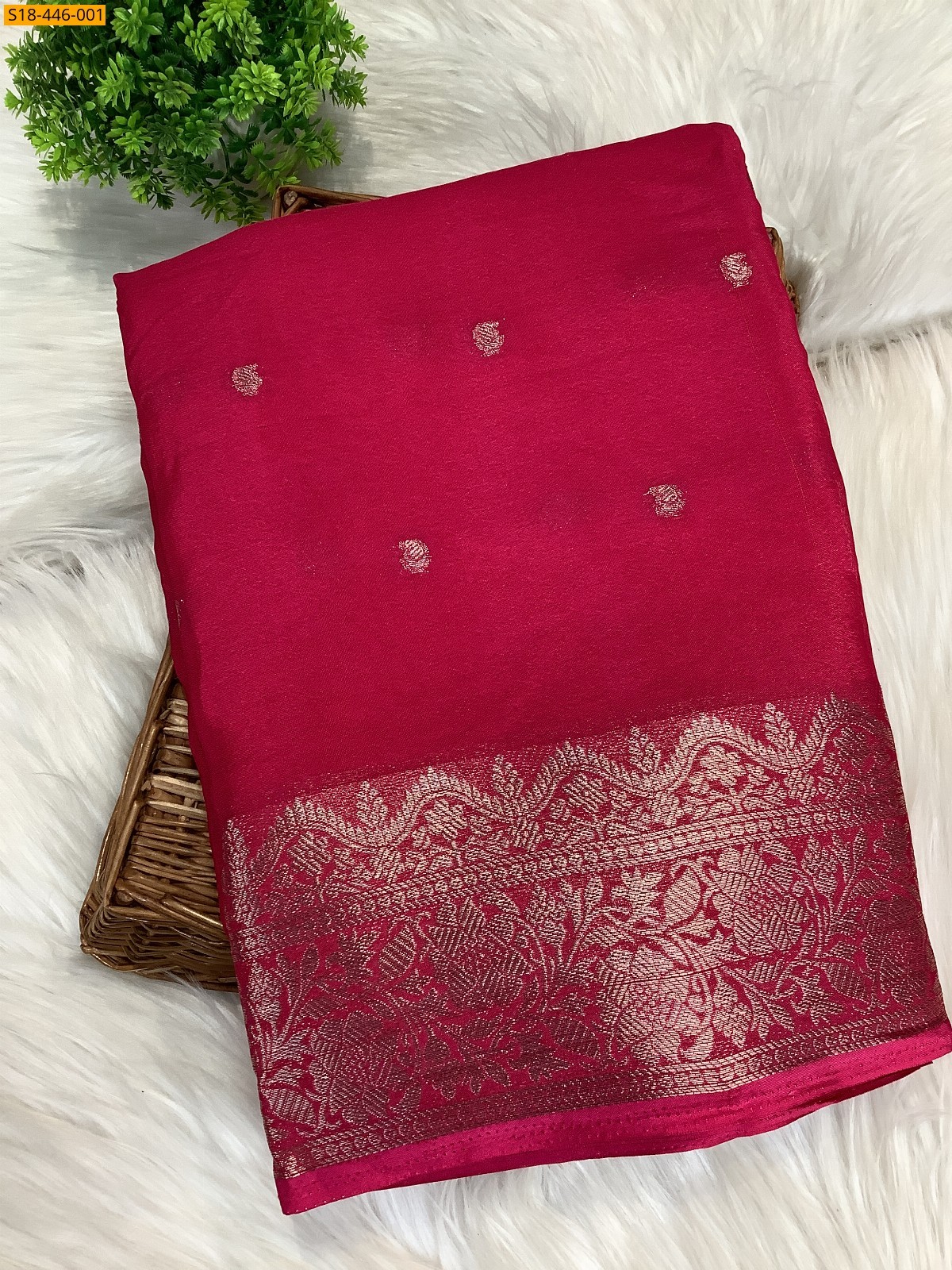 Pink  Fancy Crepe Silk saree