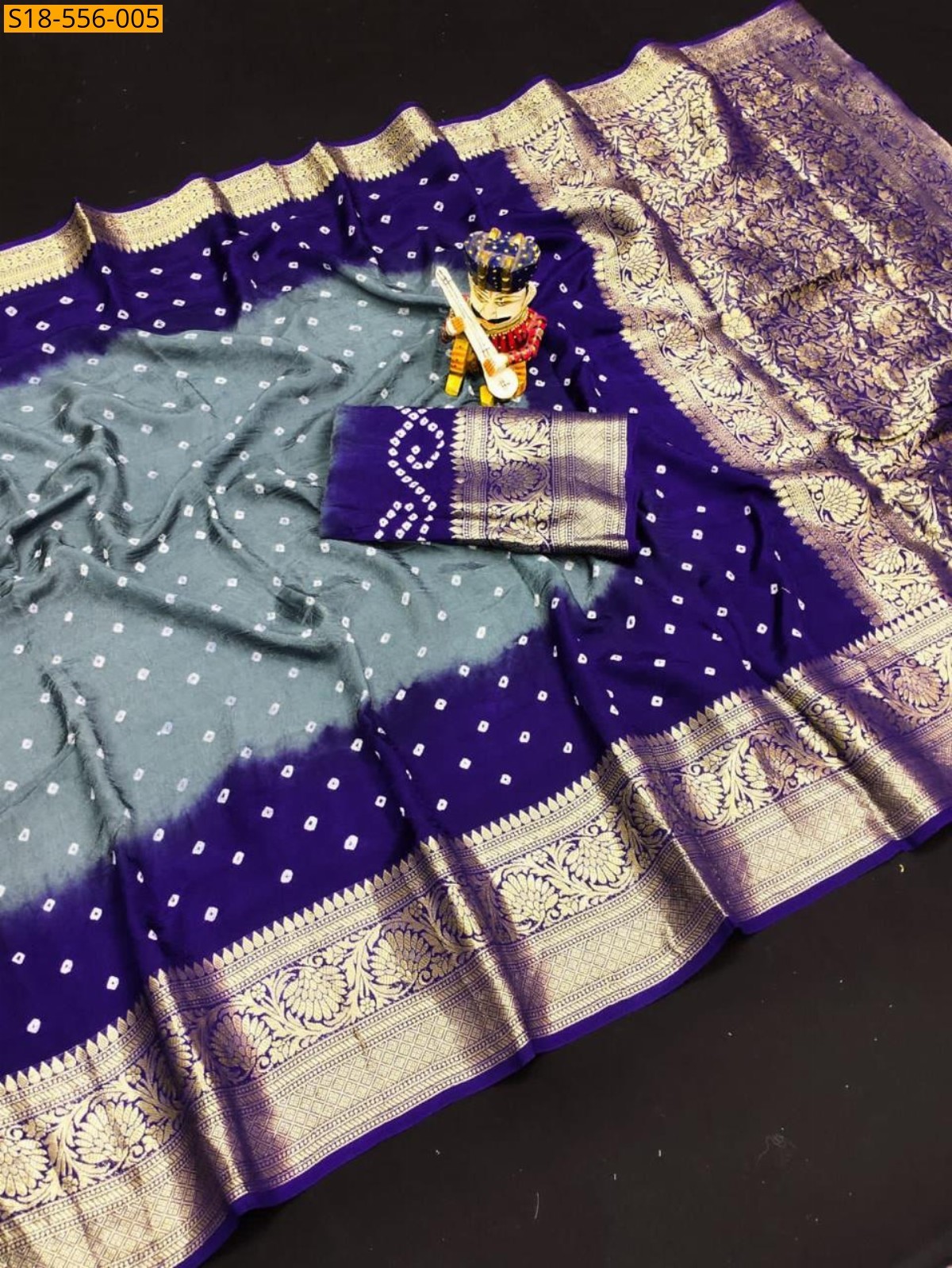 Grey Fancy Cotton Silk Saree