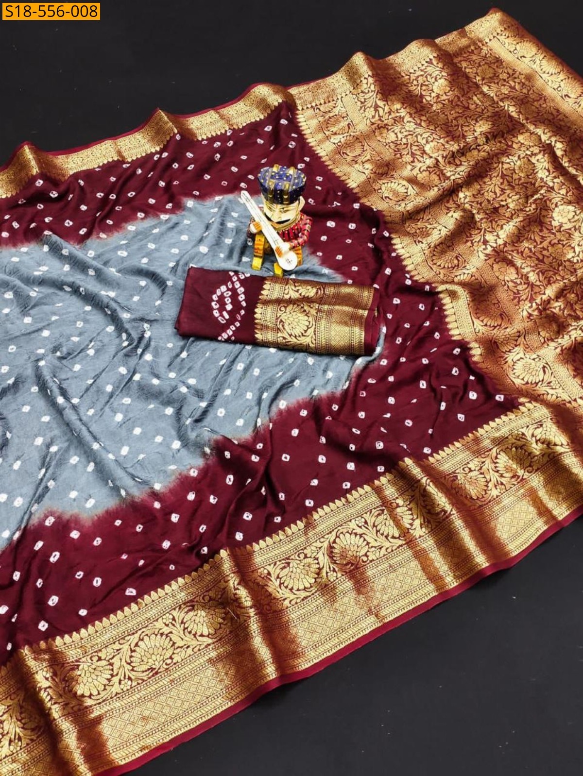 Grey Fancy Cotton Silk Saree