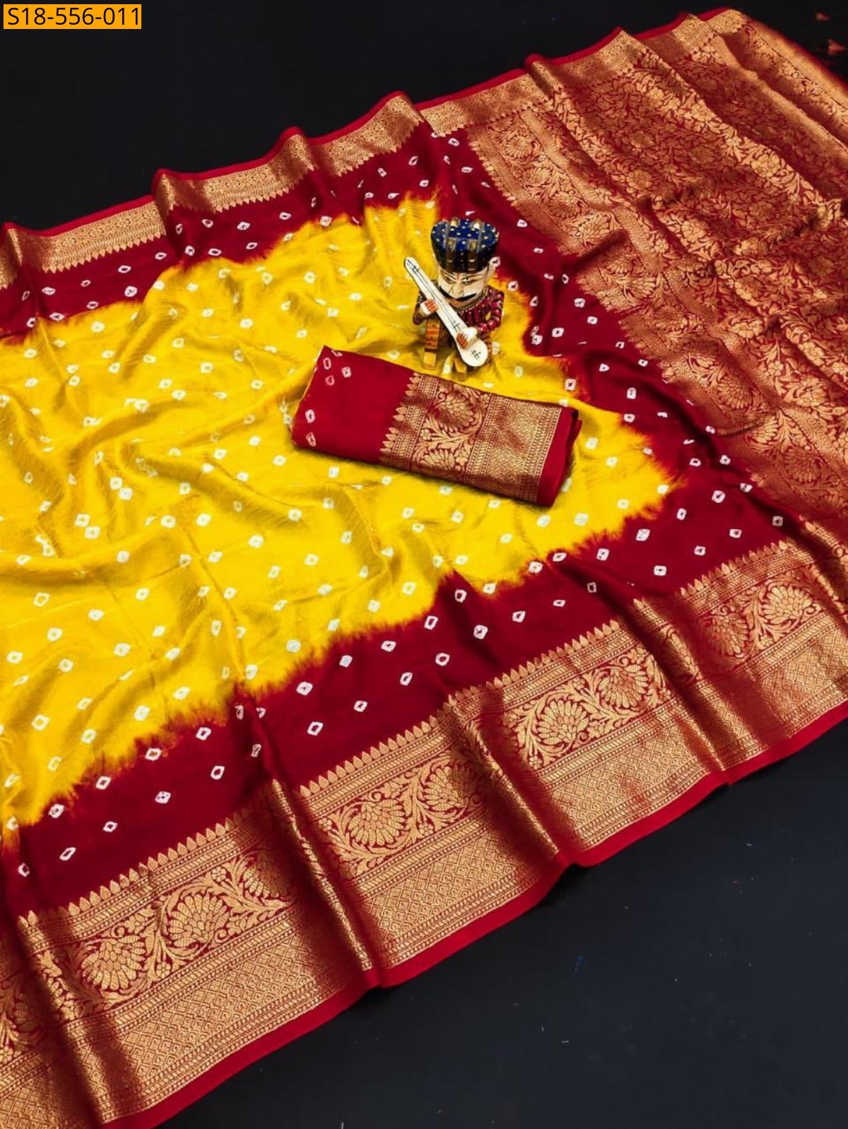 Yellow Fancy Cotton Silk Saree