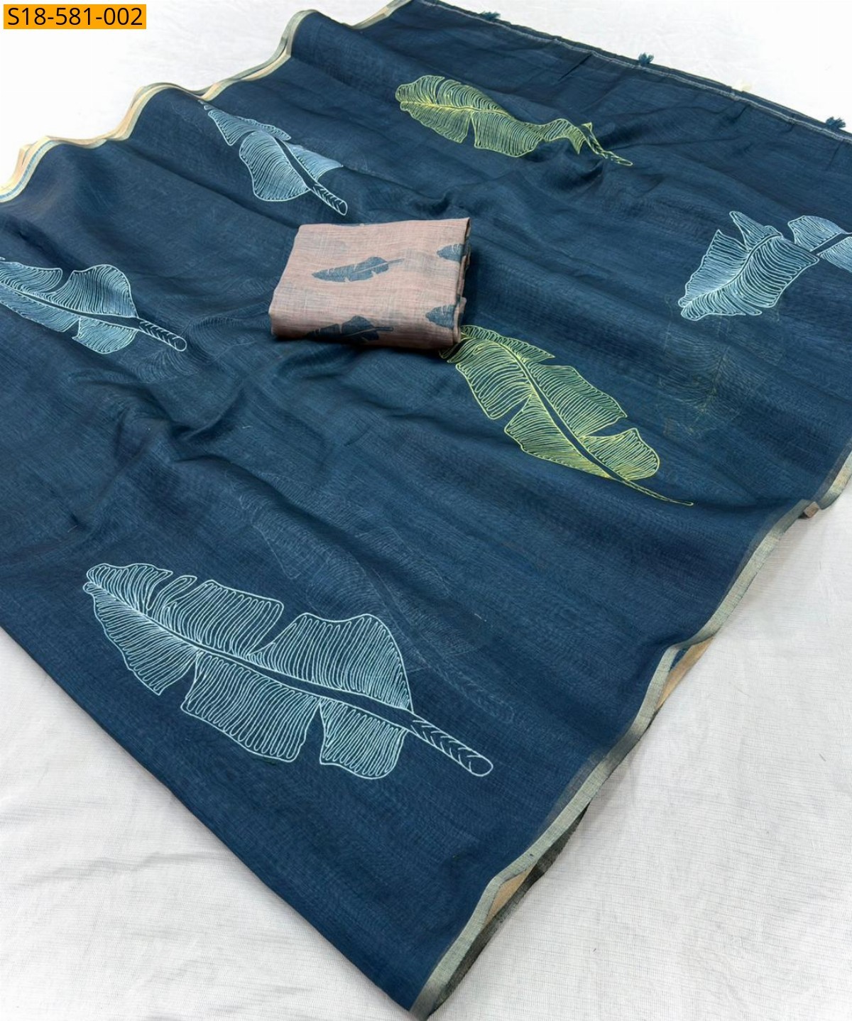 Fancy Linen Printed saree Fancy Linen Printed saree