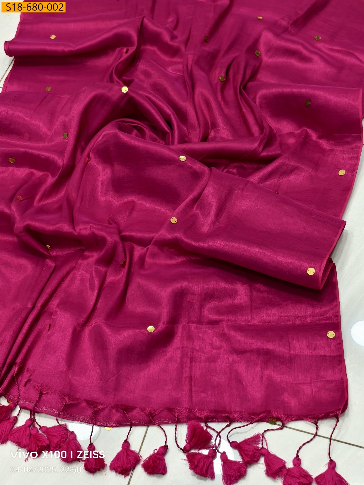 Pink Fancy Linen Blooming Sarees