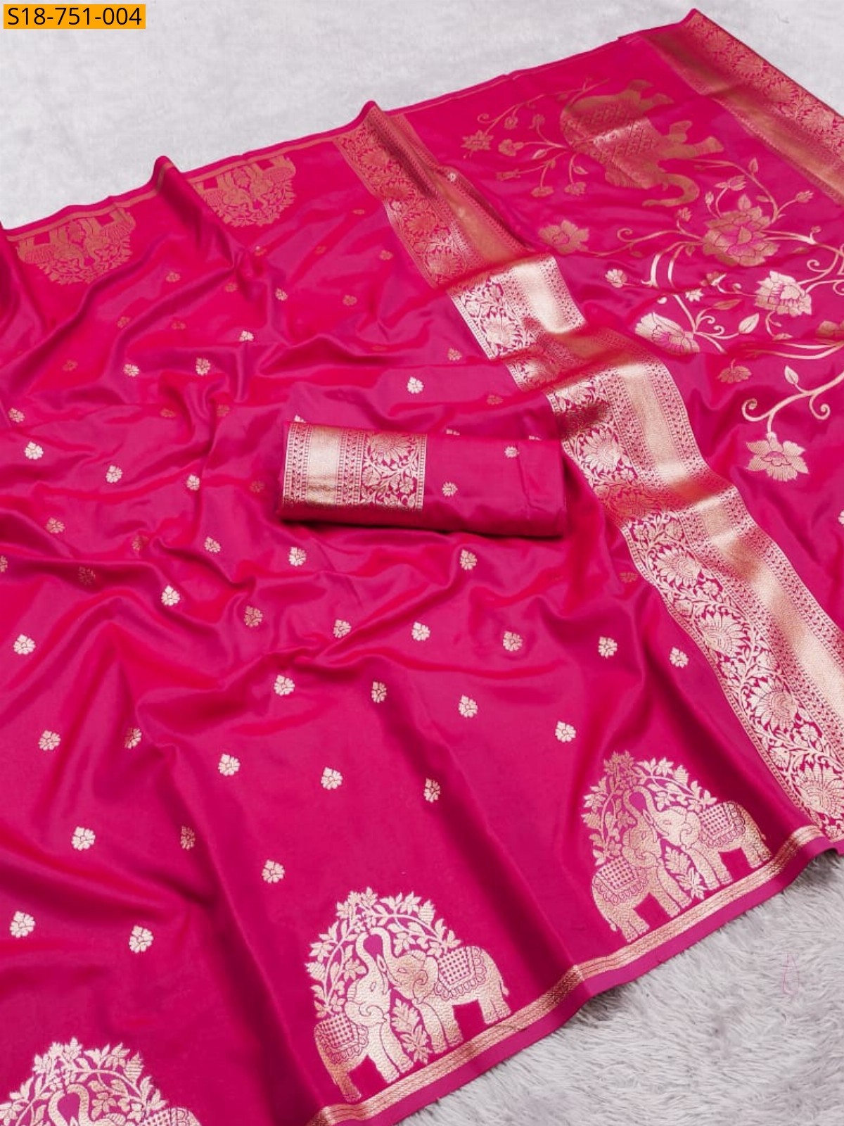 Pink Fancy Banarasi Silk Saree