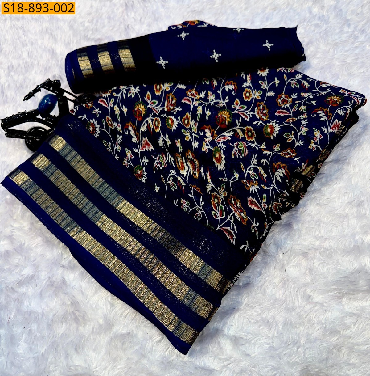 Morpitch Fancy georgette saree