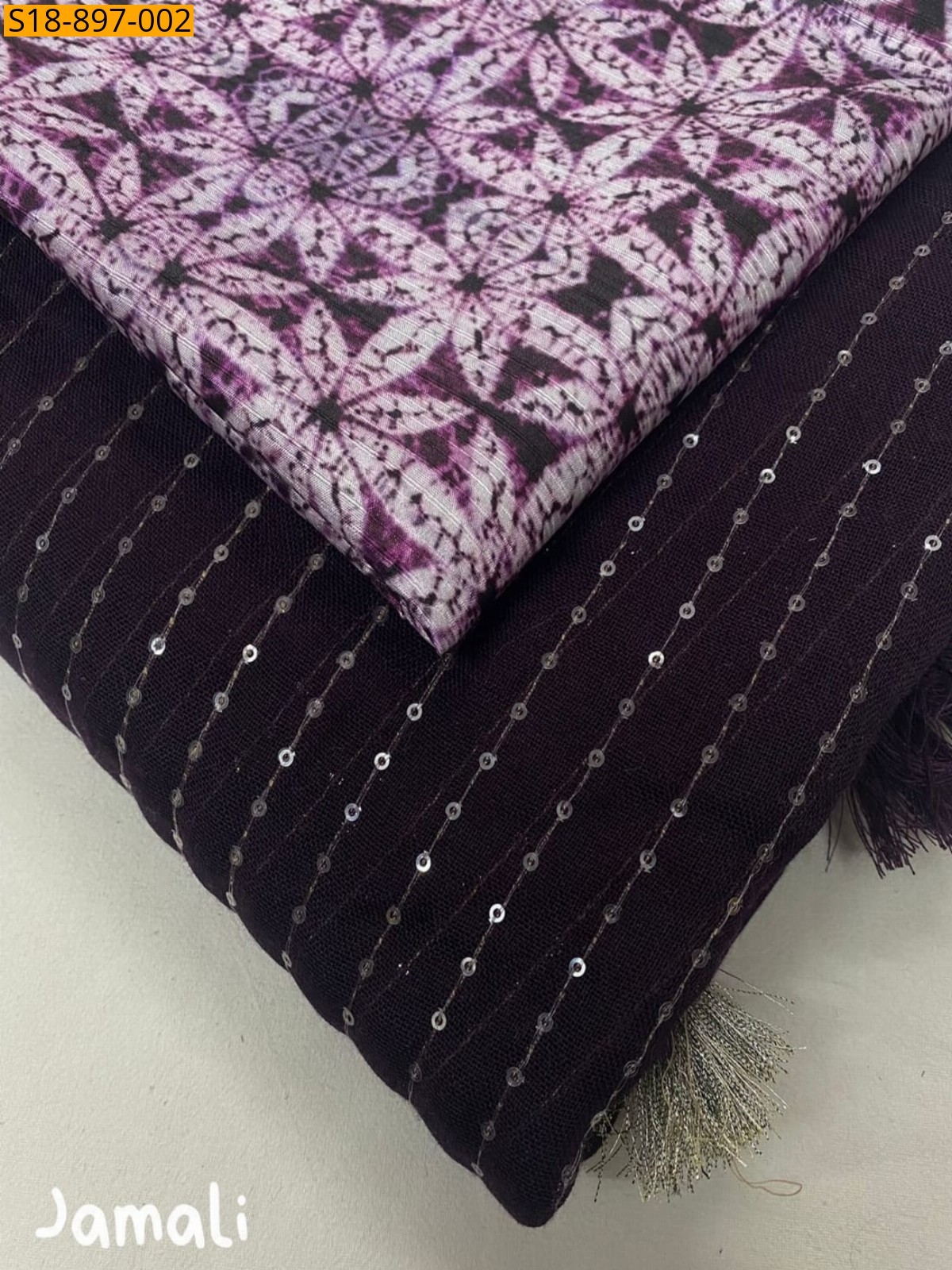 Wine Fancy Linen saree
