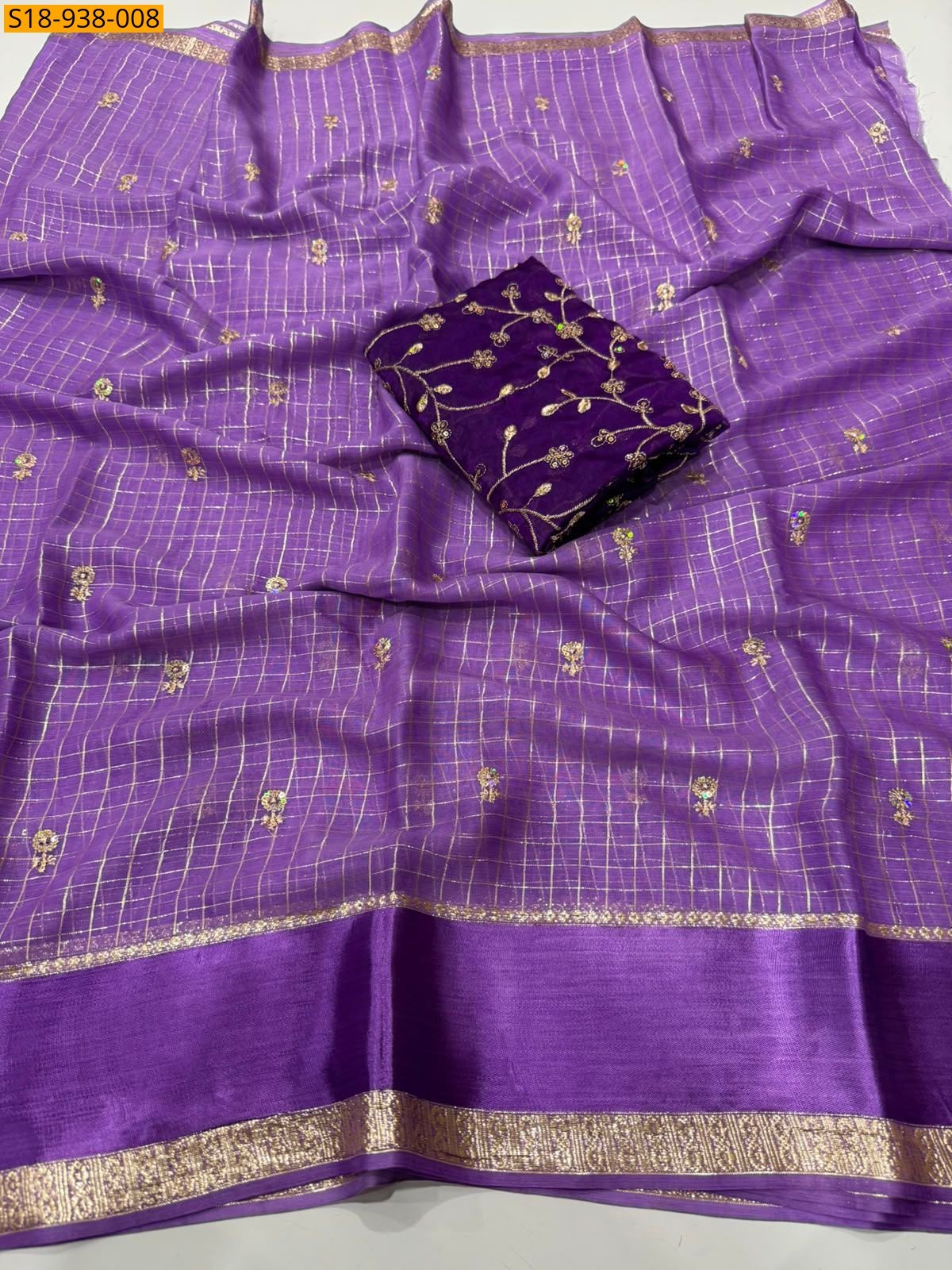 Violet Fancy Viscose Georgette sarees