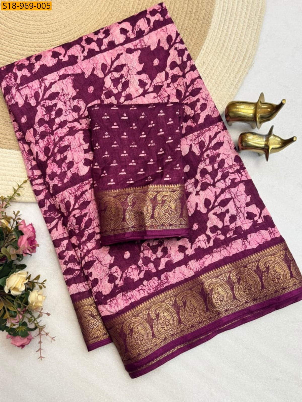 Wine Fancy Soft Linen Saree