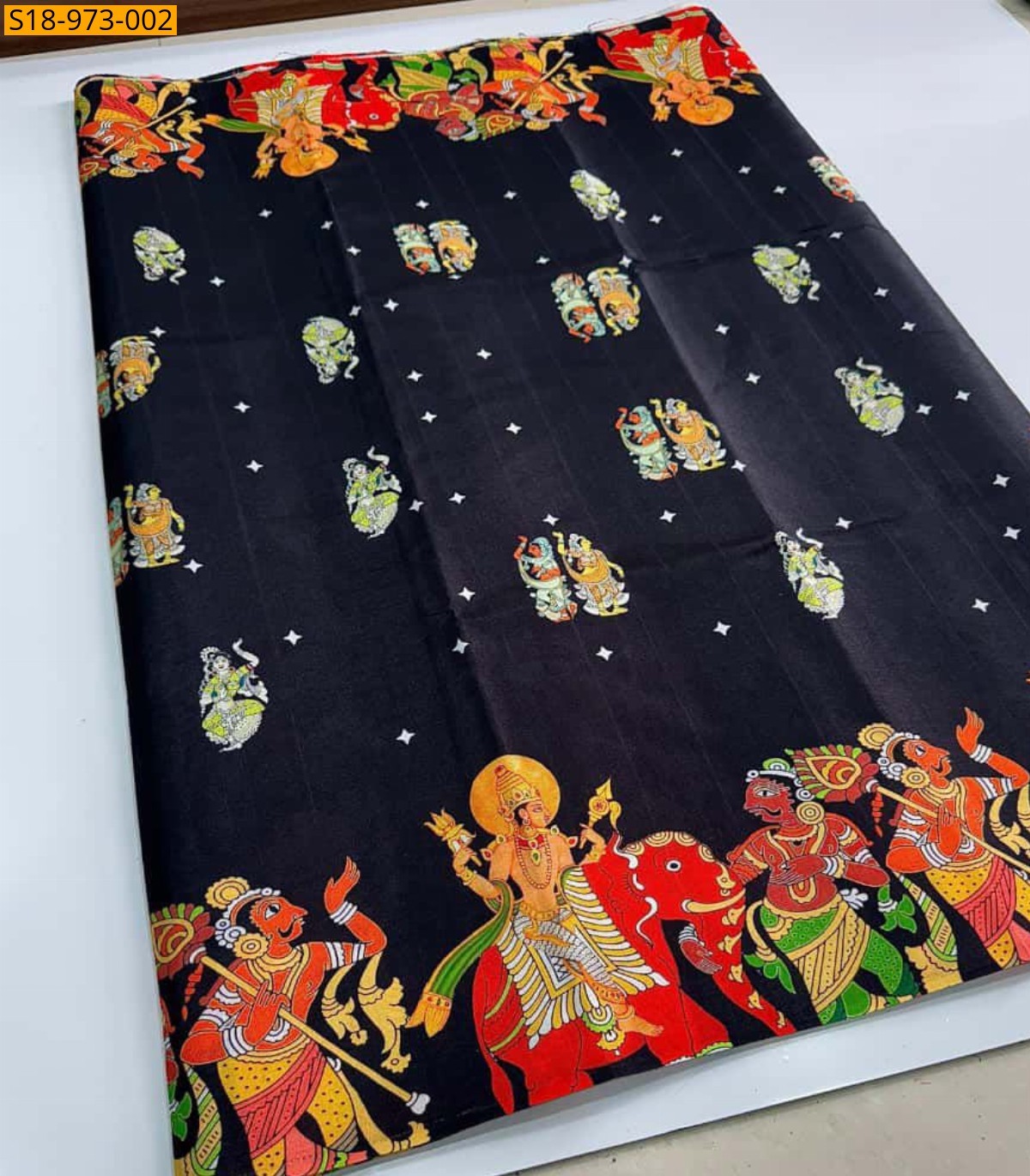 Black Fancy Tussar Silk  Saree