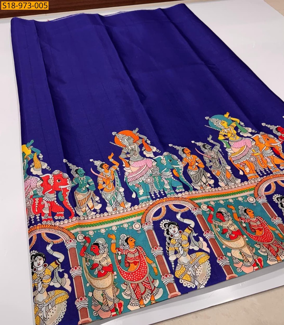 Navy Blue Fancy Tussar Silk  Saree