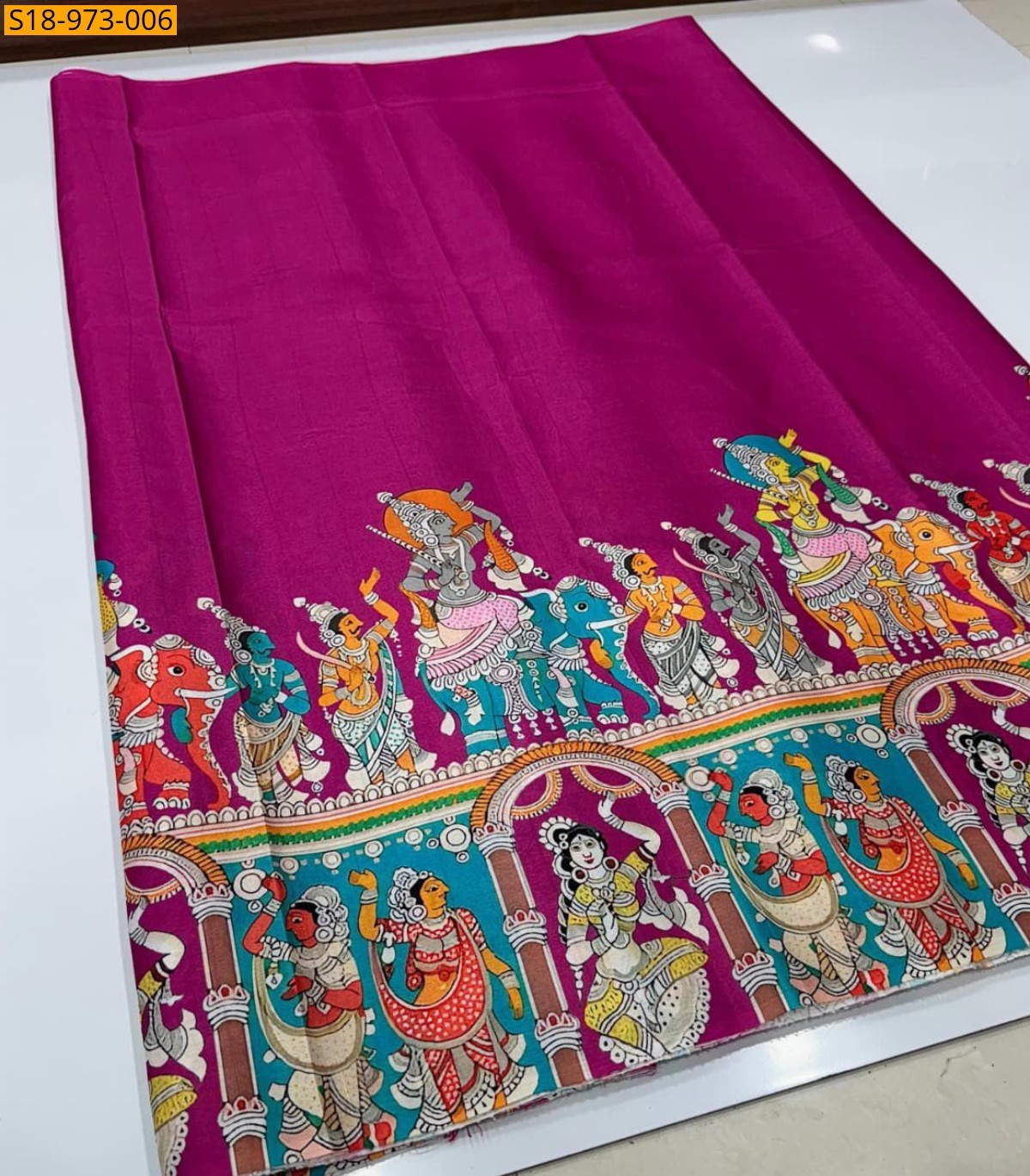 Pink Fancy Tussar Silk  Saree