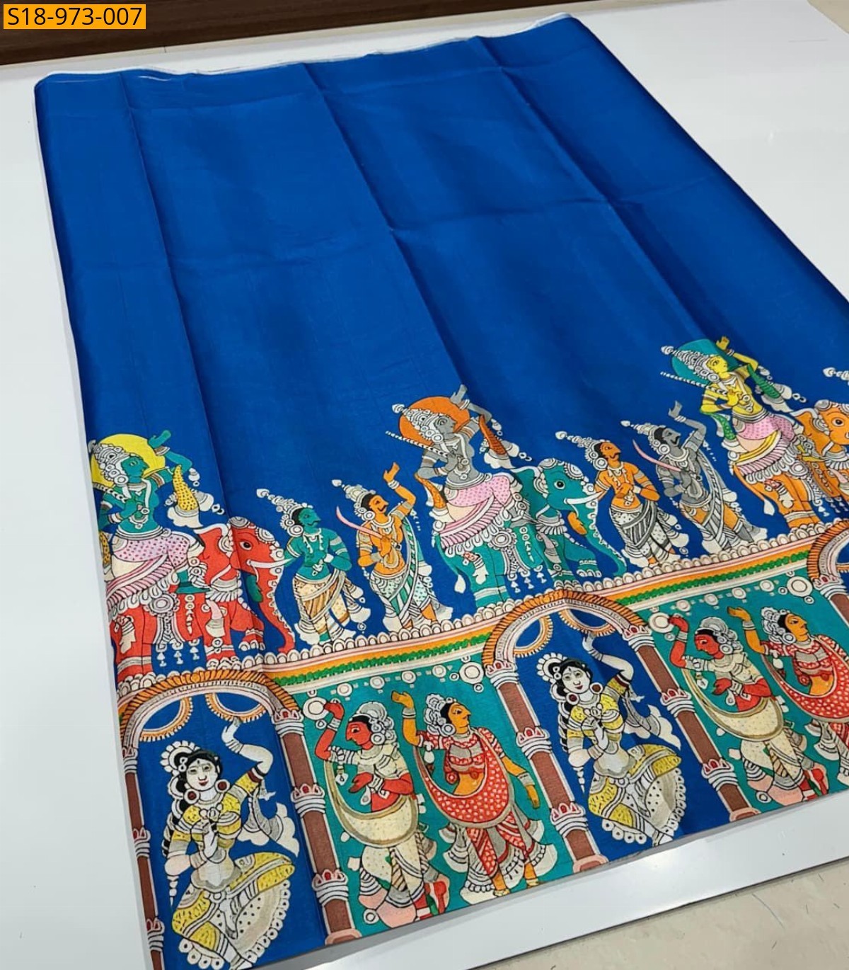 Blue Fancy Tussar Silk  Saree