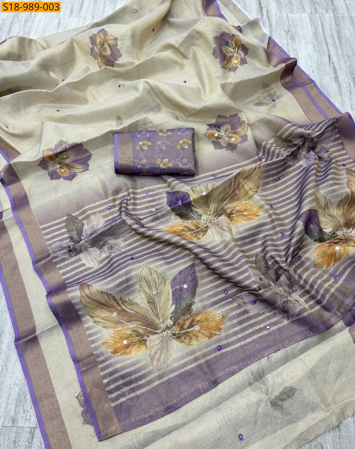 Light Beige Fancy Eroad Soft Zari Silk Sarees