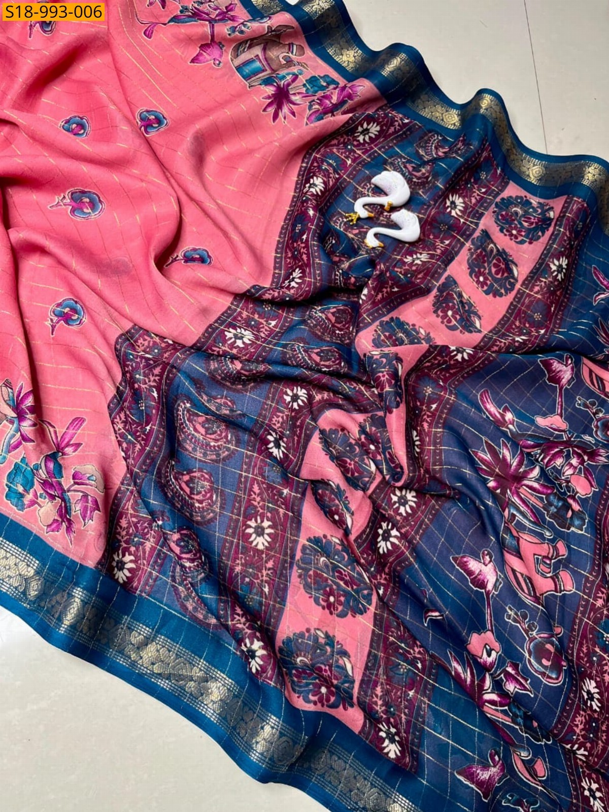 Pink Fancy Crepe Silk Sarees