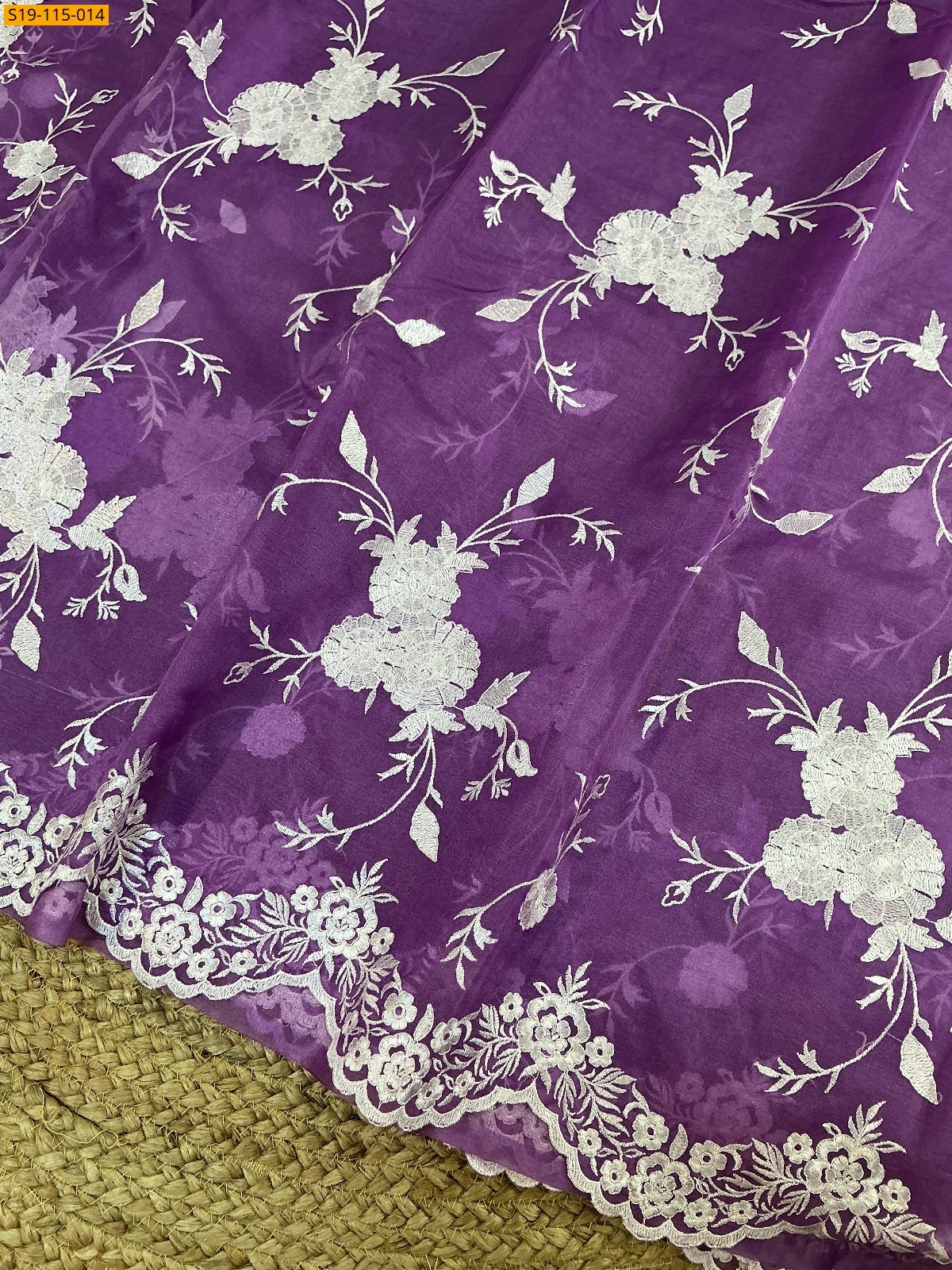 Lavender Fancy banarasi Organza saree