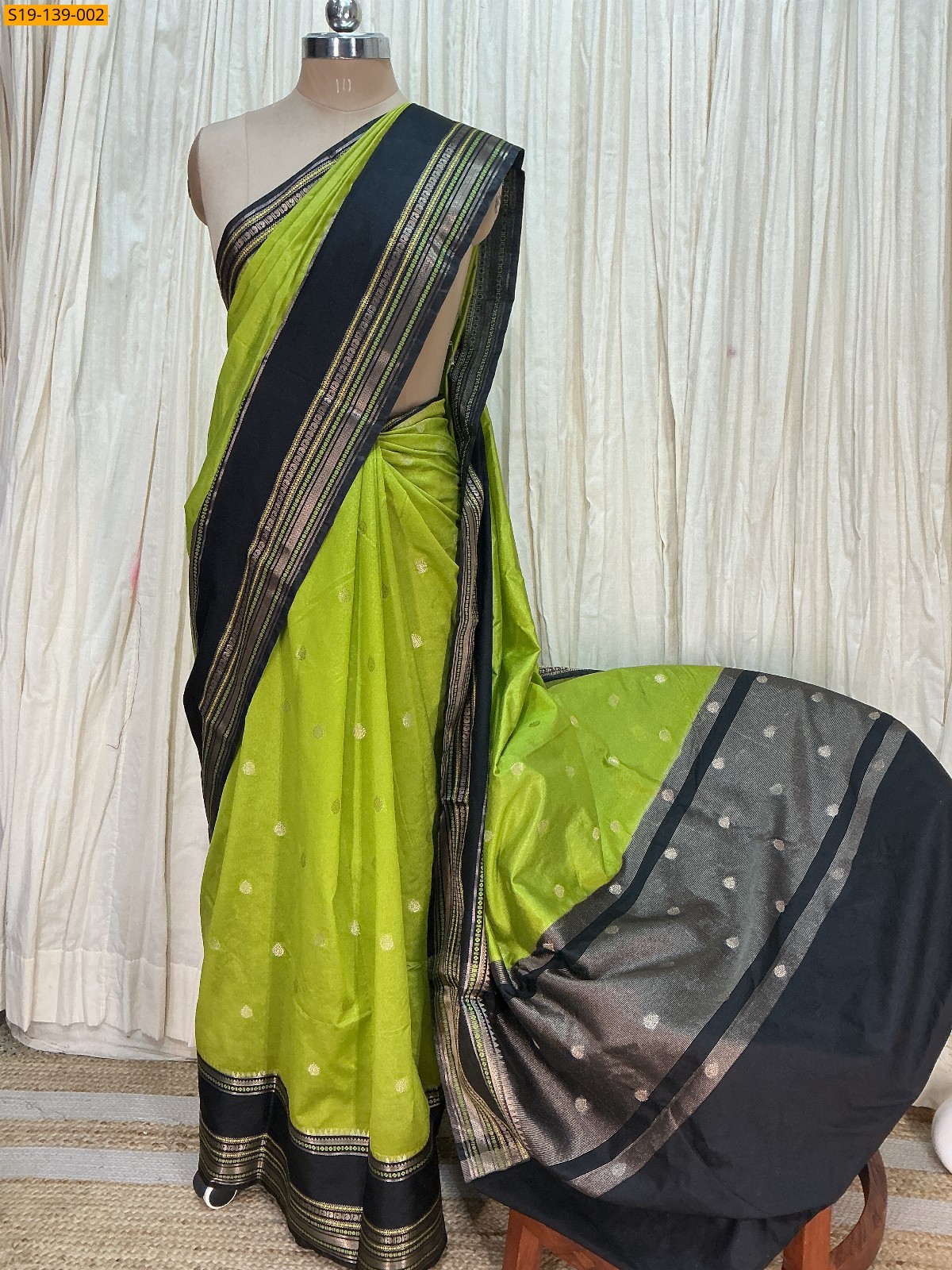Light Green Banarasi semi dupian warm silk Sarees
