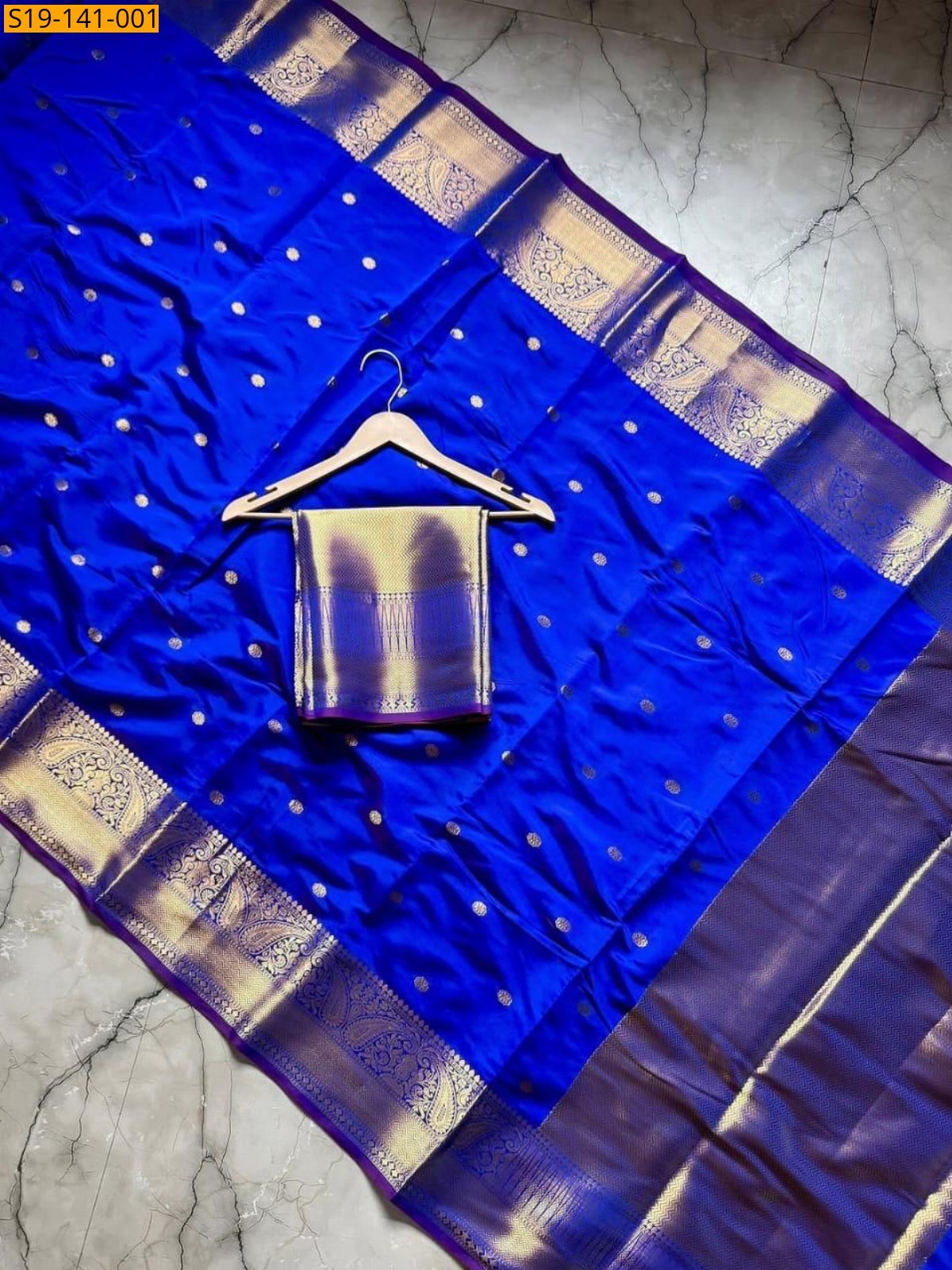 Royal Blue Banarasi Soft silk saree