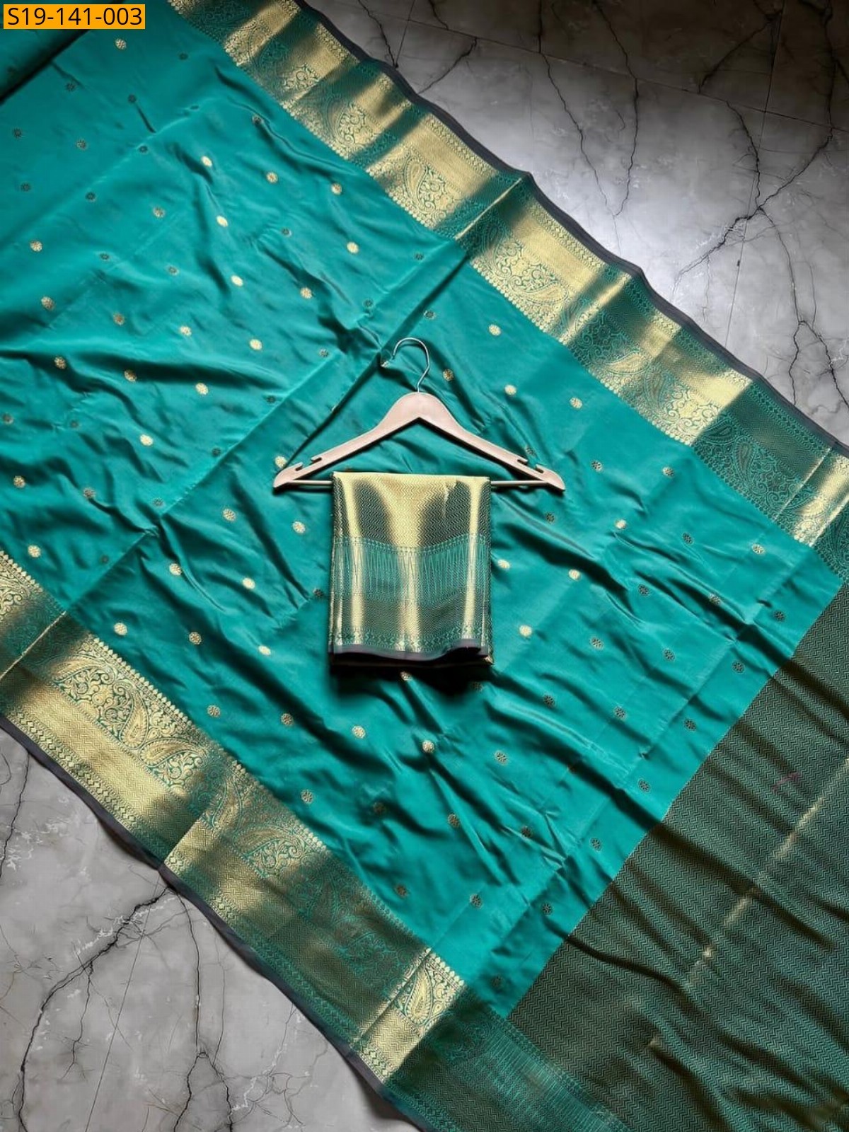 Green Banarasi Soft silk saree
