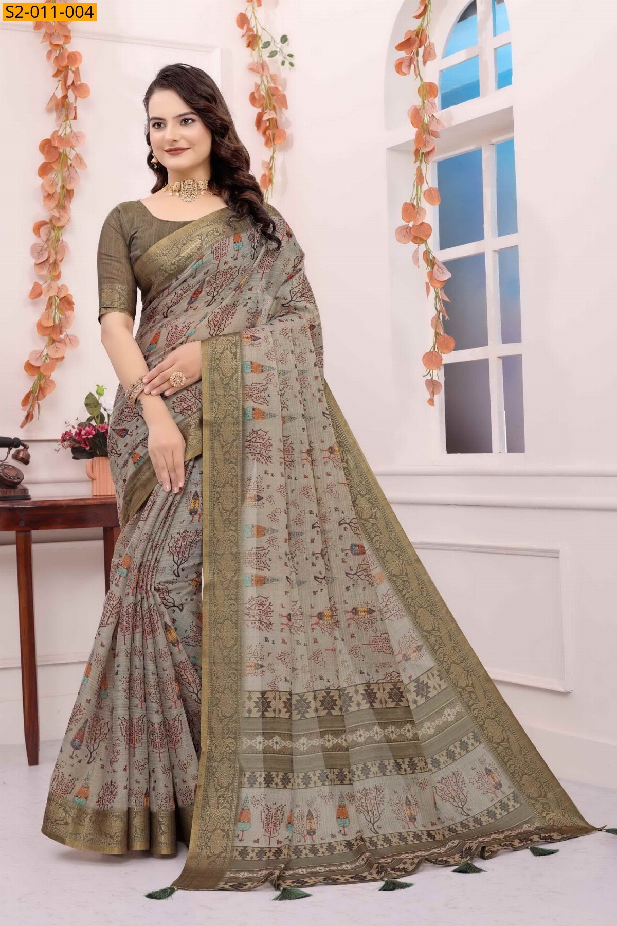 Olive green Kanchivaram silk sarees