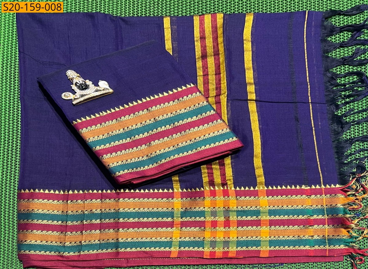 Violet Traditional handwoven narayanpet  material