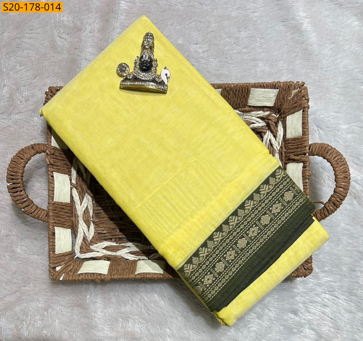 Yellow Pure Narayanpet saree