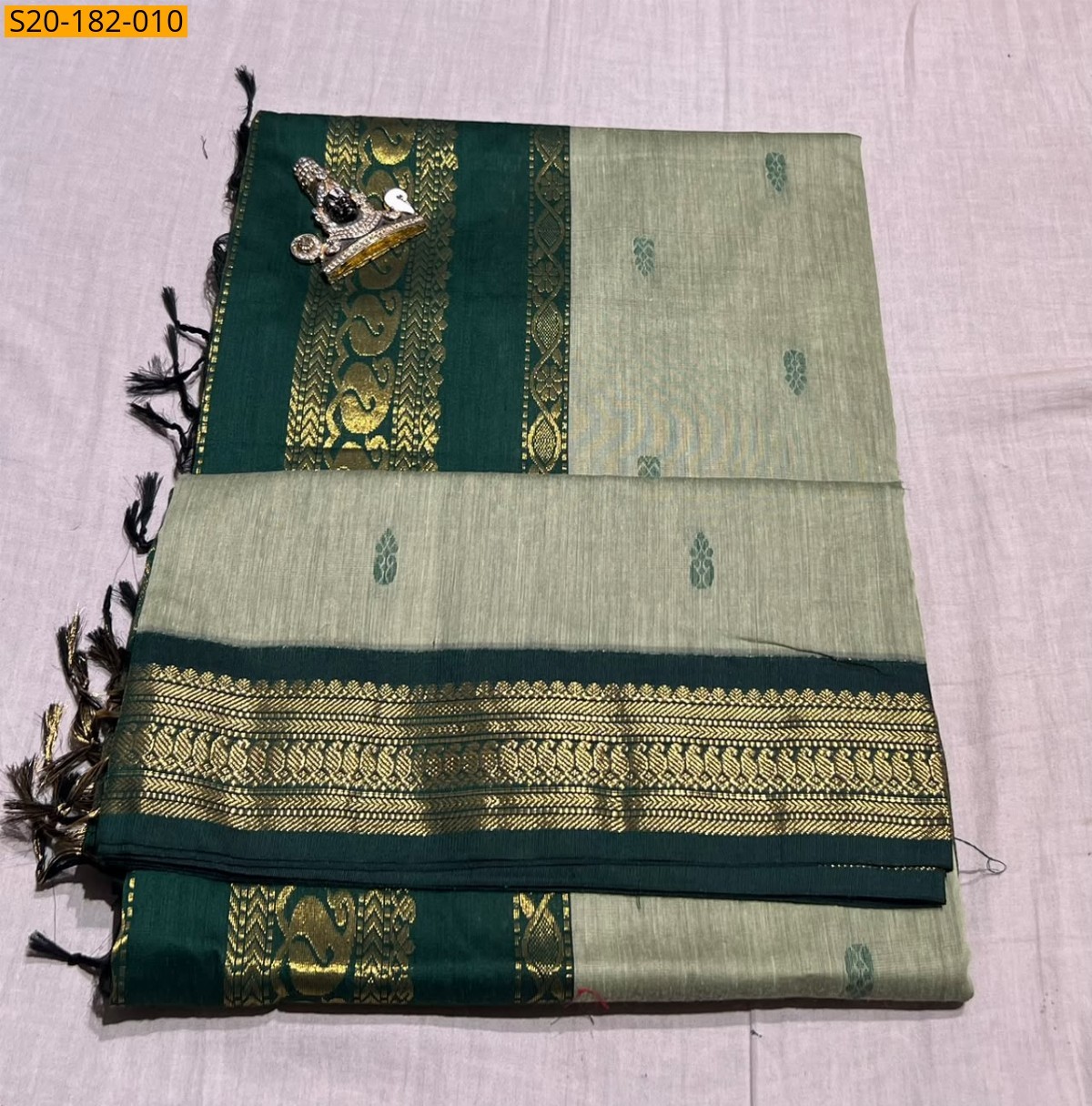 Green Fancy Kalyani Cotton Sarees