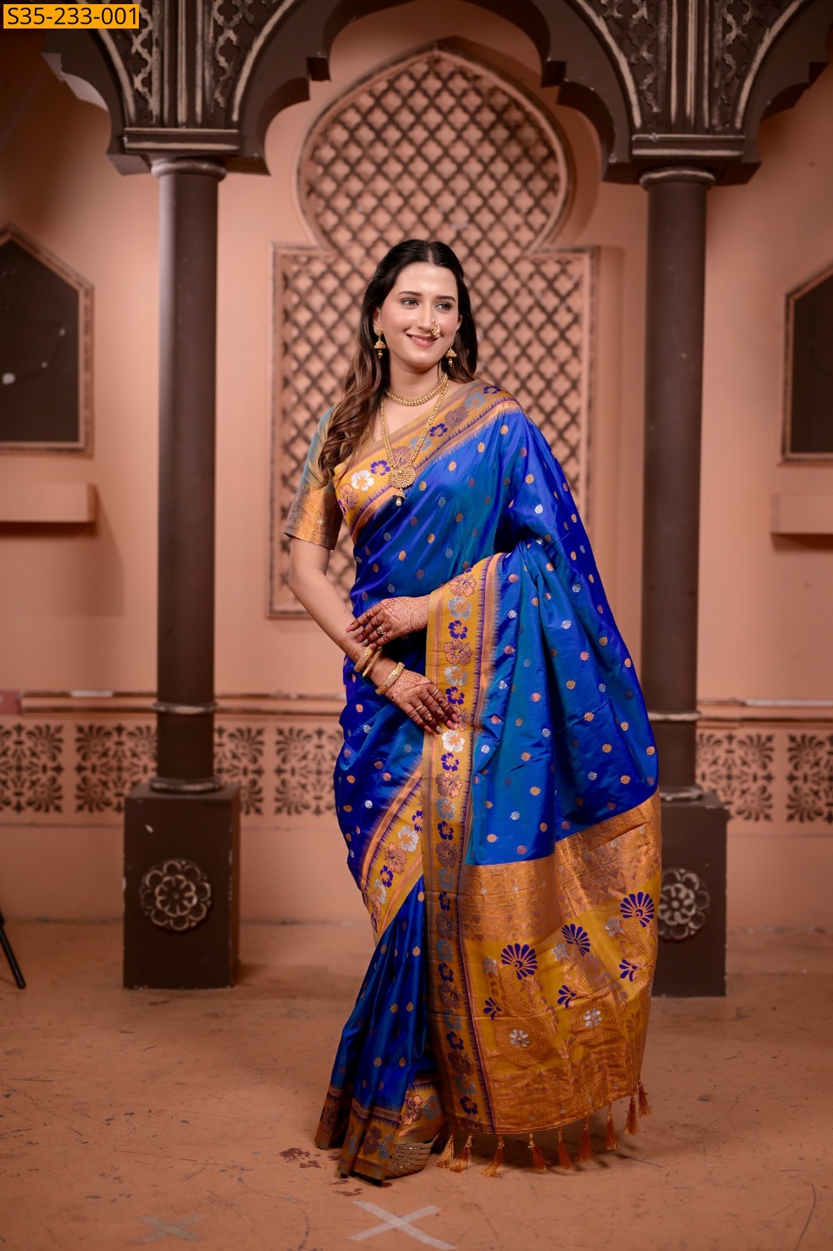 Blue Fancy Soft silk Saree