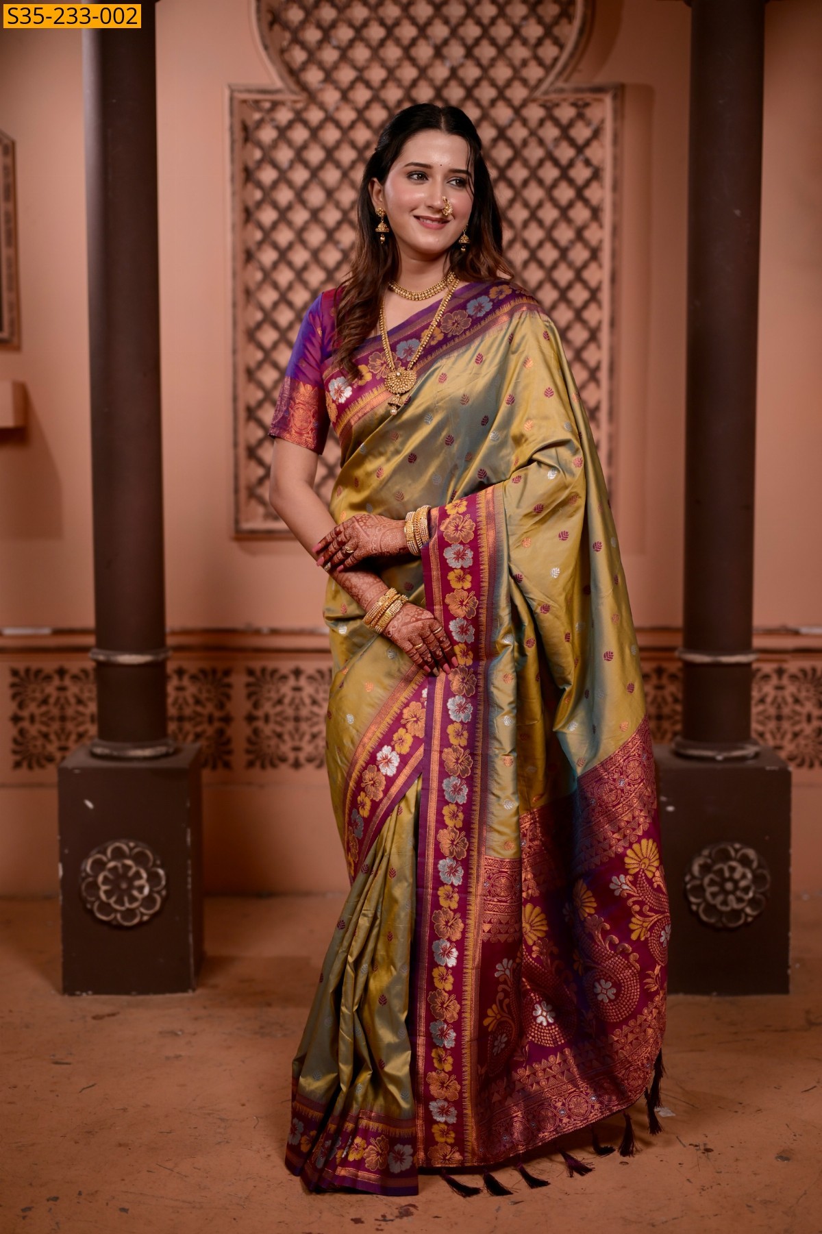Green Fancy Soft silk Saree