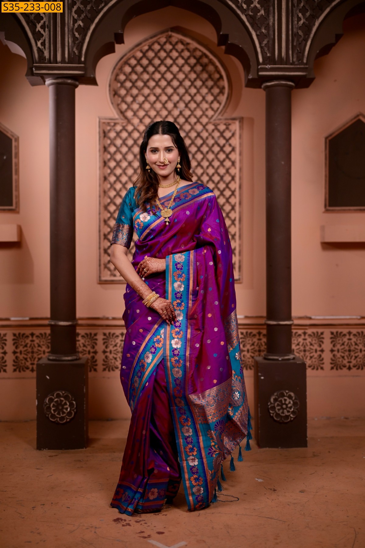 Magenta Fancy Soft silk Saree