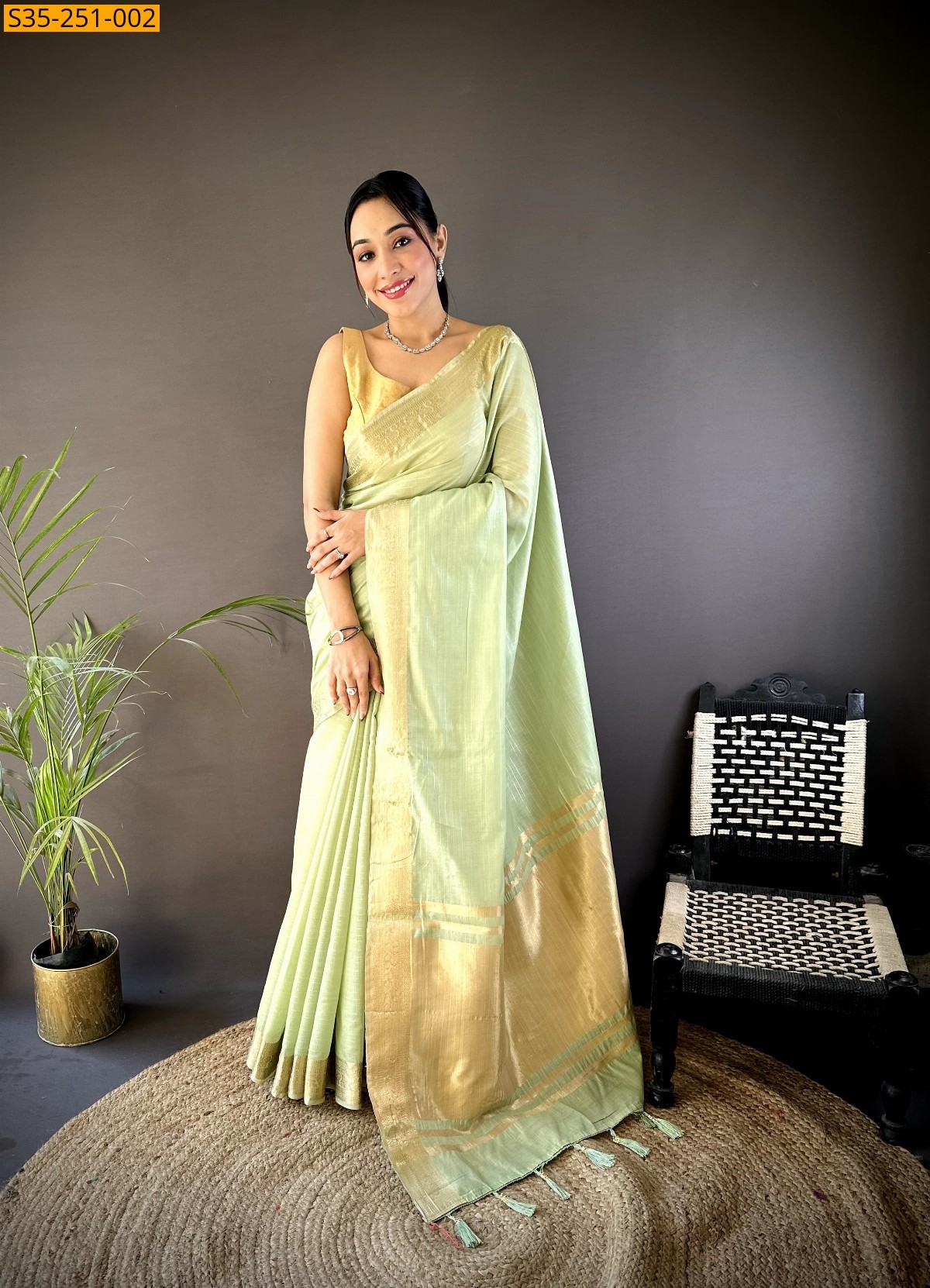 Green Fancy cotton sarees