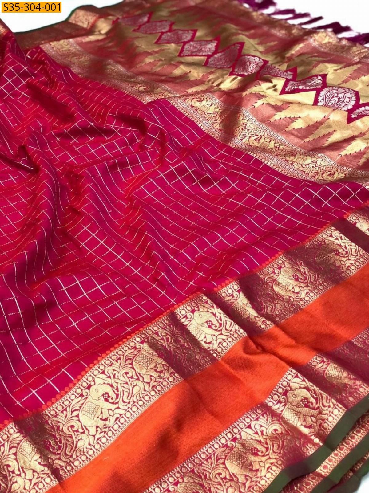 Pink Fancy kanjivaram silk saree