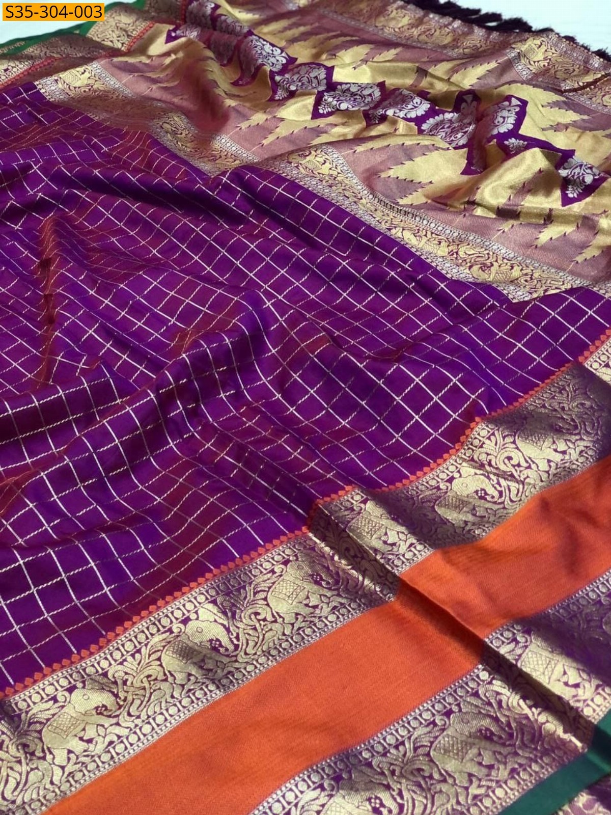 Lavender Fancy kanjivaram silk saree