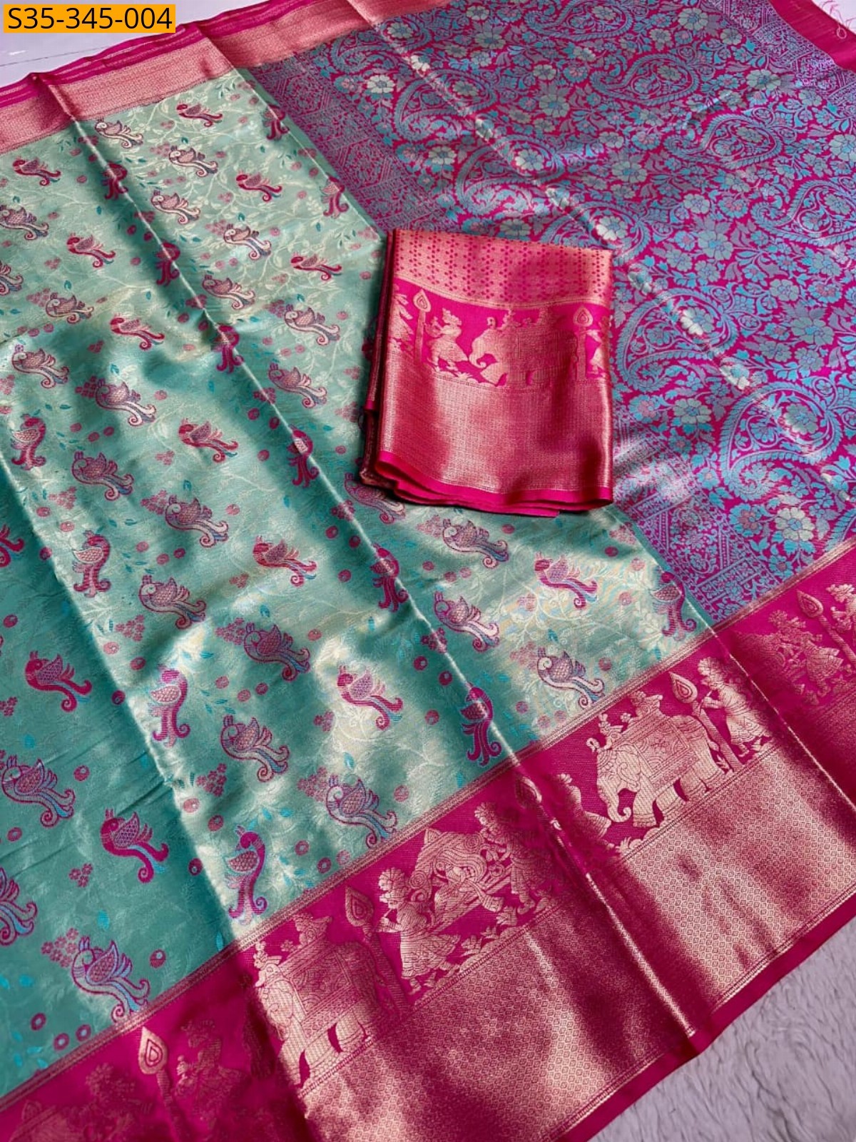 Green Fancy Kanjivaram silk saree